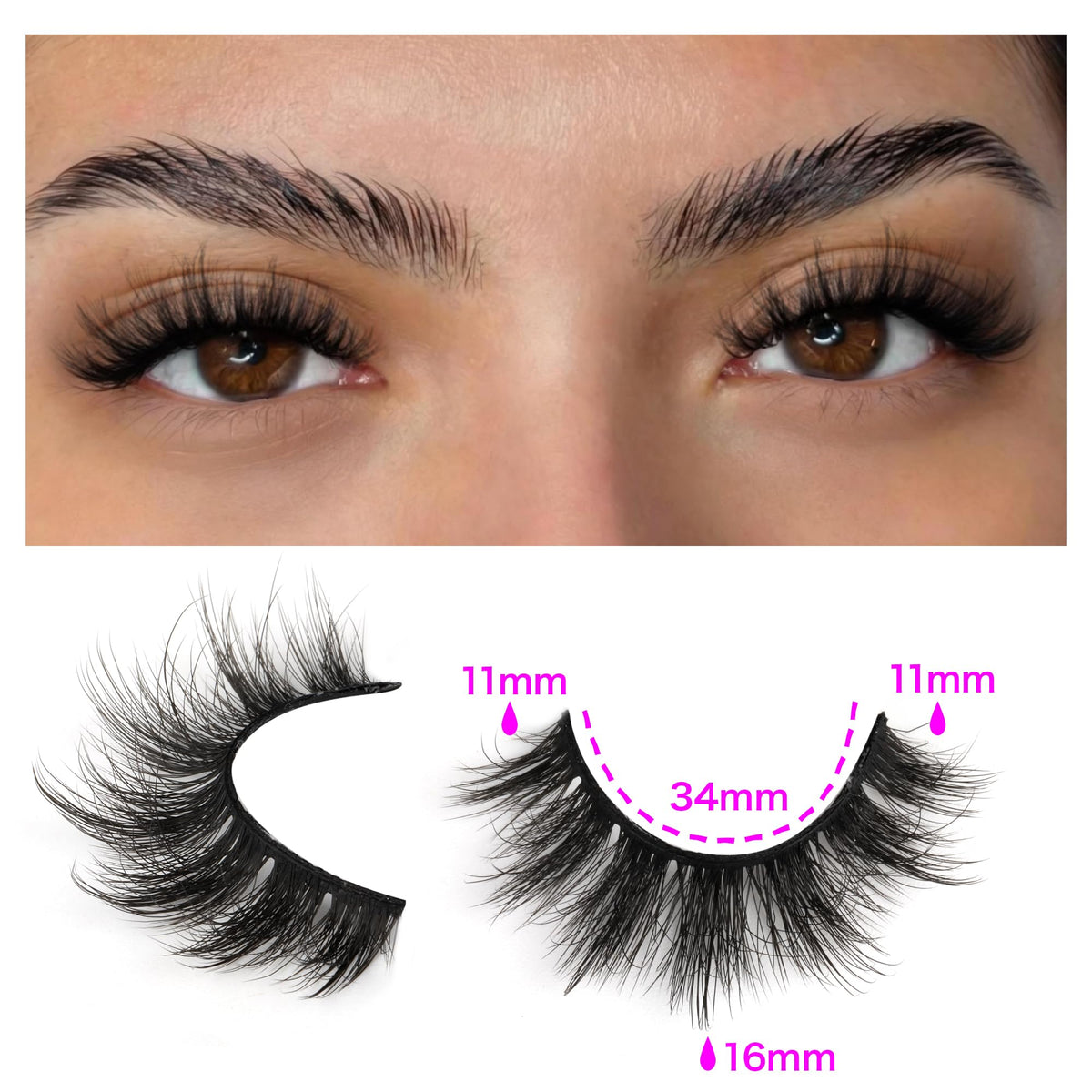 14 Pairs Wispy Mink Lashes False Eye Lashes Natural Look 5D Volume 16mm Fake Eyelashes Pack by TNFVLONEINS TNFVLONEINS