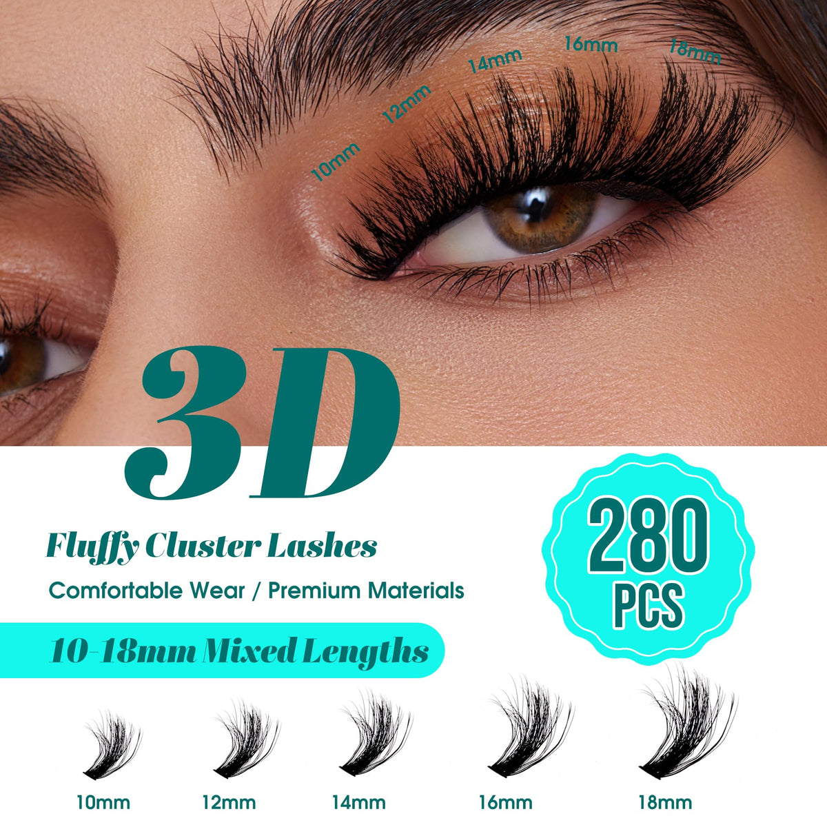 GEMERRY Lash Clusters 3D Effect 100P 10-18mm GEMERRY