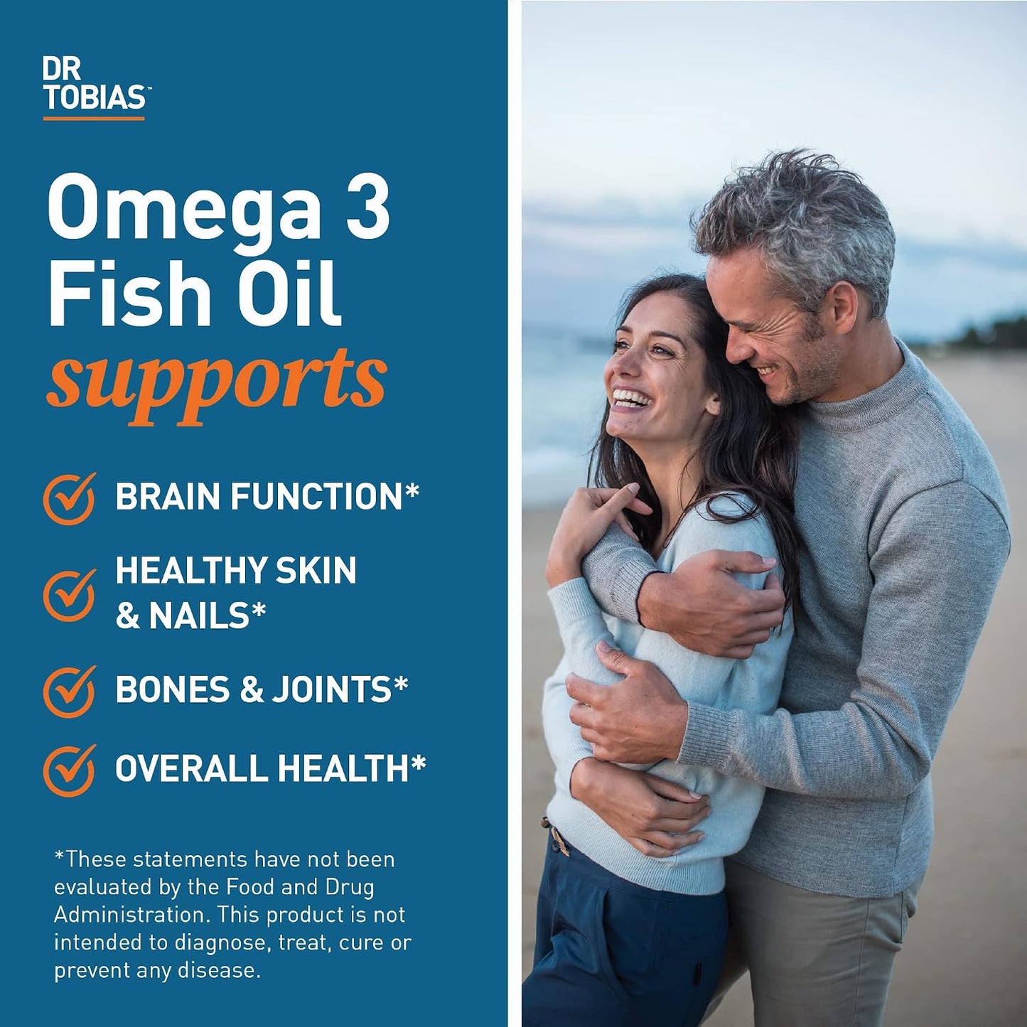 Dr. Tobias Omega 3 Fish Oil & Blood Pressure Support Supplements for Heart, Brain, Immune, Circulatory Health, with Vitamin C, B6, B12, Niacin, Folate & Herbs