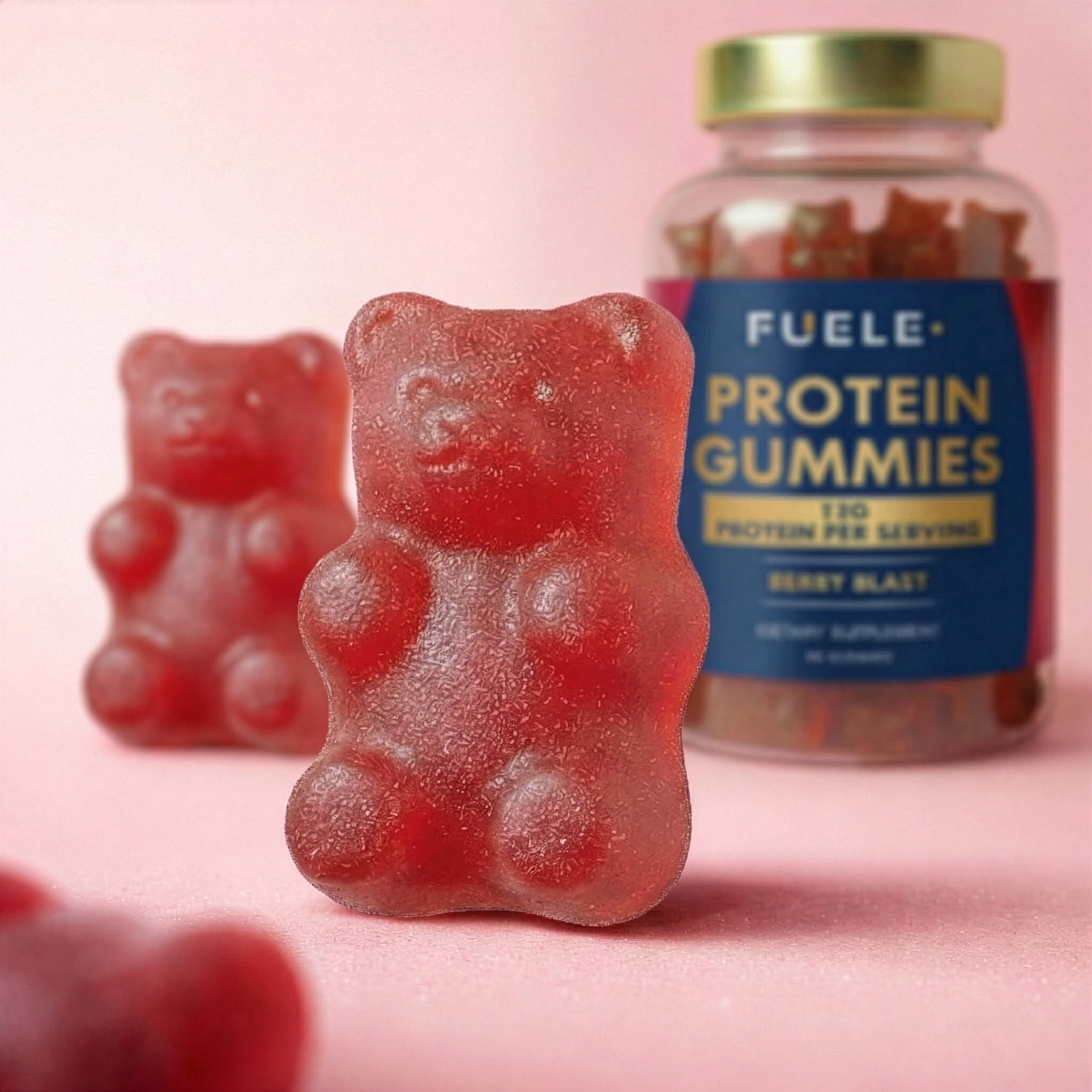 FUELE+ Protein Gummies – 12g High Protein Snack, Mixed Berry Flavor, No Added Sugar, Whey Protein Gummies, Supports Muscle Recovery, Post Workout Supplement FUELE+ buy australia supplements