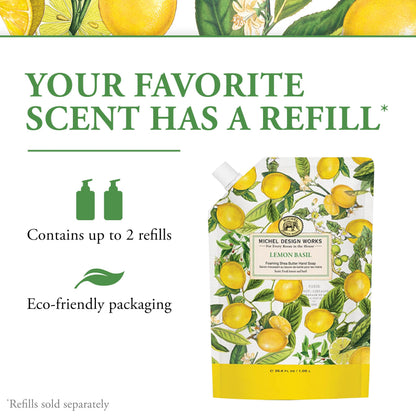 Michel Design Works Foaming Hand Soap, Lemon Basil, 1-Pack, 17.8 Fl oz Each Michel Design Works