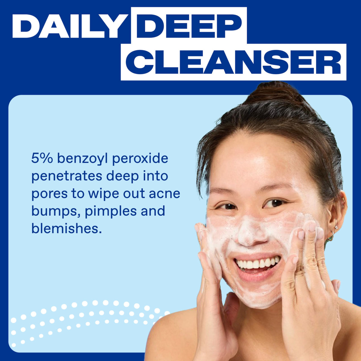 Differin Acne Face Wash, 5% Benzoyl Peroxide Daily Cleanser, 4oz Differin