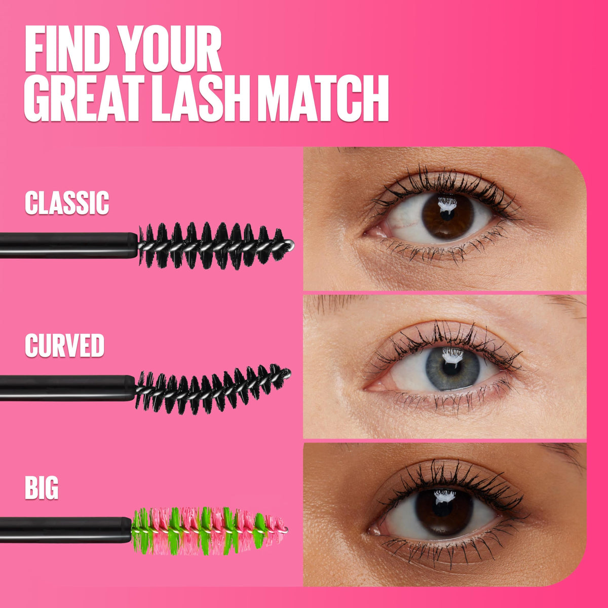 Maybelline Great Lash Washable Mascara Makeup, Volumizing Lash-Doubling Formula That Conditions As It Thickens, Blackest Black, 1 Count MAYBELLINE