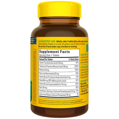 Nature Made Super B Complex with Vitamin C & Folic Acid, B Complex Vitamins for Women and Men, Dietary Supplement Nature Made