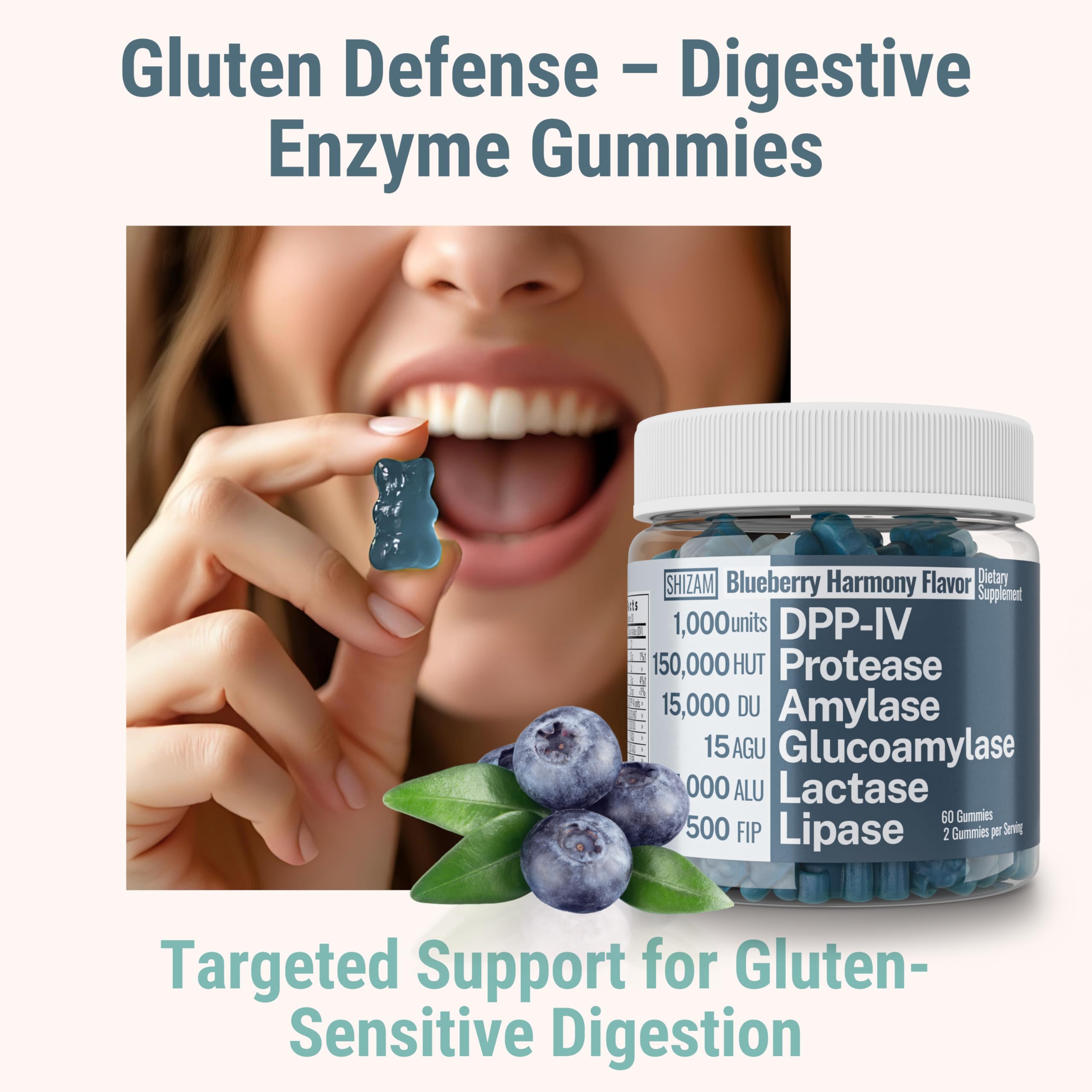 Gluten & Lactase Digestive Enzyme Gummies – Lactase Pancreatic Enzymes with DPP‑IV Lipase Gluco‑Amylase Lactase, Drops Chewables Capsules Pills Powder Supplement Alt, Pancreatic Support, for Kids SHIZAM buy australia supplements