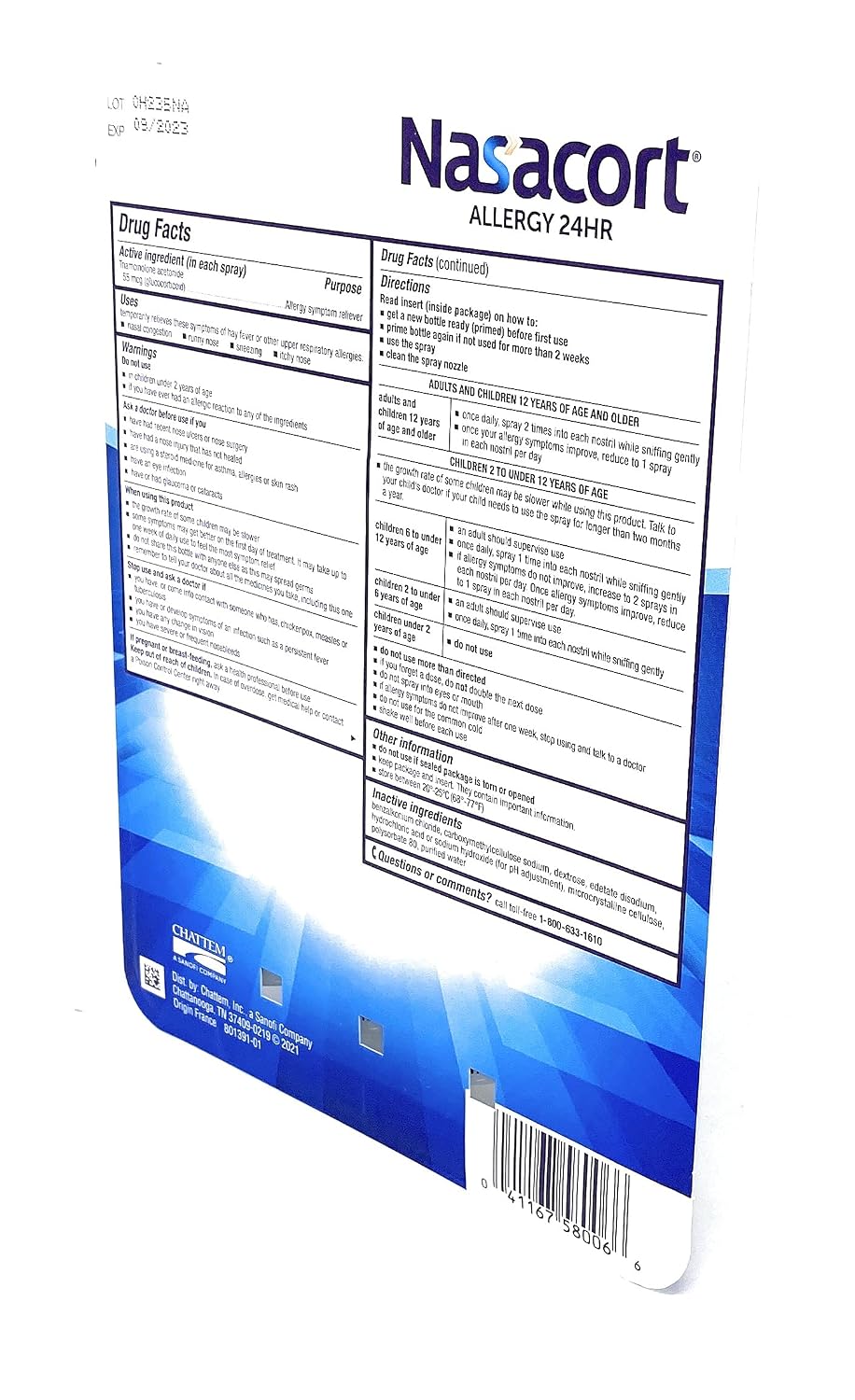 Nasacort Allergy 24 Hour, 0.57 Fluid Ounce, ApMpGI 4 Pack (120 Sprays/Pack) Gsupps Australia