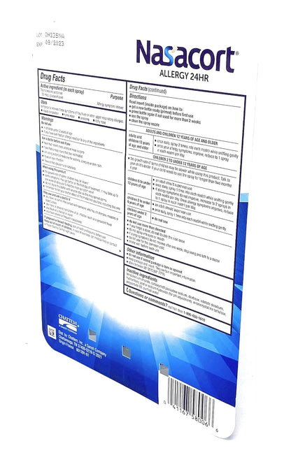 Nasacort Allergy 24 Hour, 0.57 Fluid Ounce, ApMpGI 4 Pack (120 Sprays/Pack) Gsupps Australia