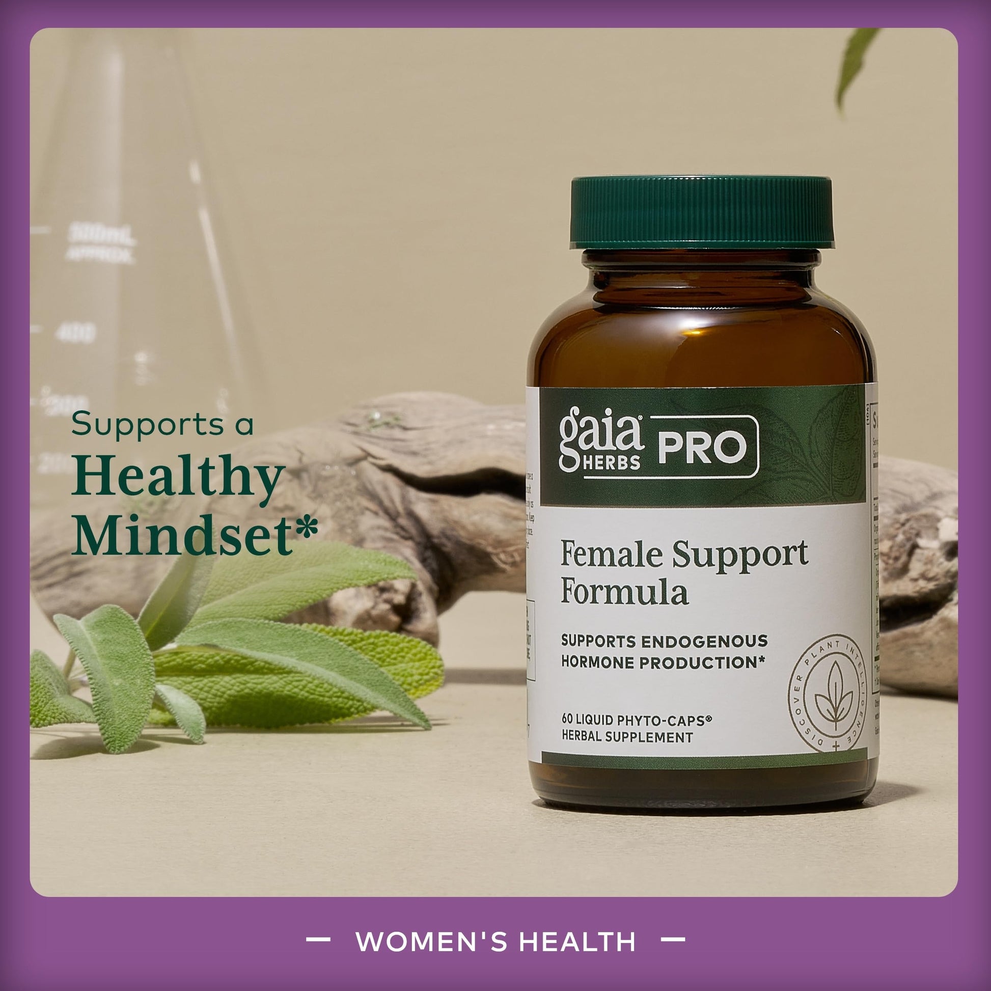 GAIA HERBS PRO Female Support Formula - Supports Healthy PMS & Menopause Fluctuations with Alfalfa Leaf, Black Cohosh Root Extract, Dandelion Root & More* - Vegan - 60 Liquid Phyto-Caps (60 Servings) Gaia Herbs PRO buy australia supplements