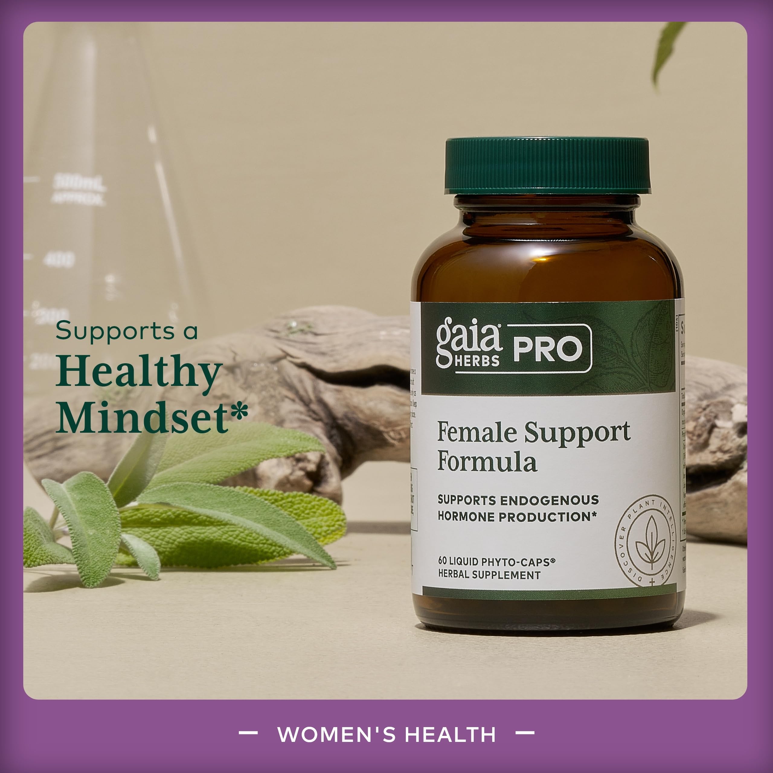 GAIA HERBS PRO Female Support Formula - Supports Healthy PMS & Menopause Fluctuations with Alfalfa Leaf, Black Cohosh Root Extract, Dandelion Root & More* - Vegan - 60 Liquid Phyto-Caps (60 Servings) Gaia Herbs PRO buy australia supplements