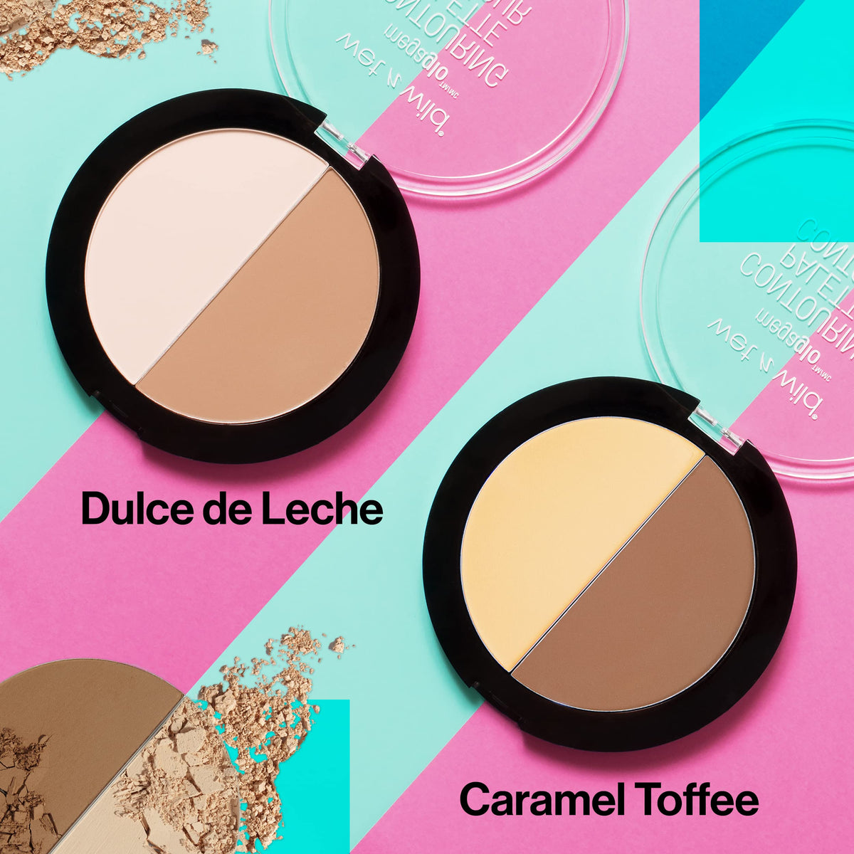 wet n wild MegaGlo Contour Palette, Dulce De Leche | Contouring Powder Face Kit | Flawlessly Sculpted Face wet n wild