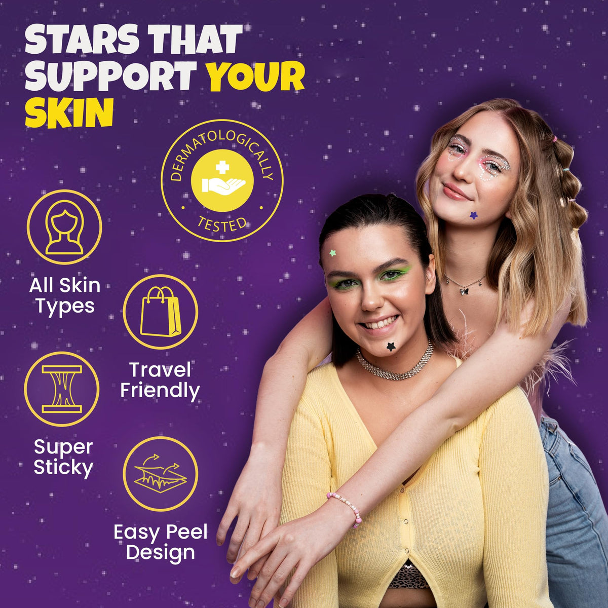 280Pcs Star Pimple Patches for Face - Cute Pimple Patches Stars Zit Sticker Andlane