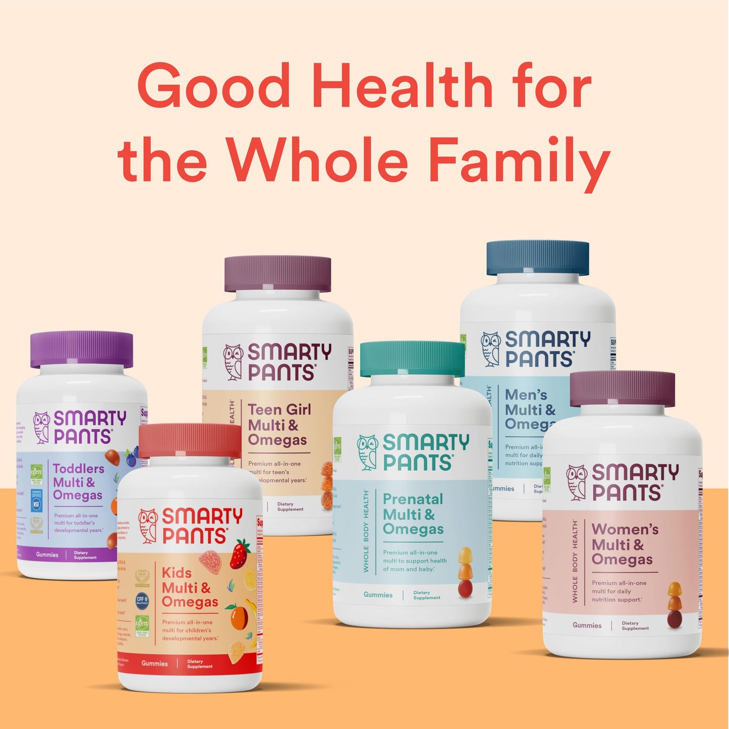 SmartyPants Kids Multivitamin Gummies with Omega 3 DHA/EPA, Vitamins D3, C, B12, B6, A, K, and Zinc, Gluten Free, Clean Label, Three Fruit Flavors, 60 Gummies (30 Day Supply) Gsupps Australia