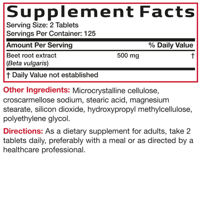 Bronson Beet Root Extra Strength, Non-GMO, 250 Vegetarian Tablets Bronson