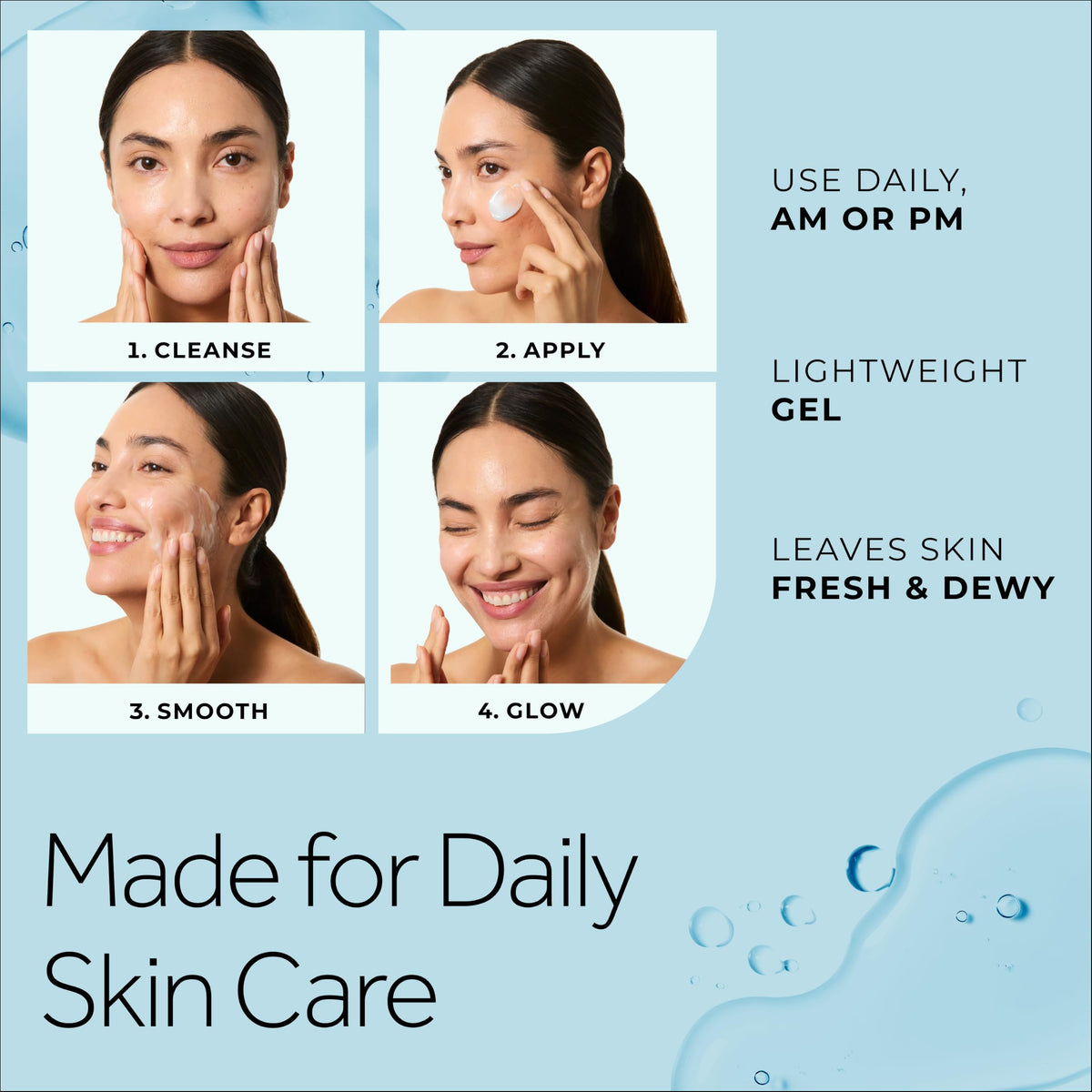 POND’S Fresh Hydration Gel Face Moisturizer, 24HR Hydration with Hyaluronic Acid, Vitamin E & B3 Niacinamide, Alcohol-Free, Oil-Free, Dermatologist Tested, 3.4 oz POND'S