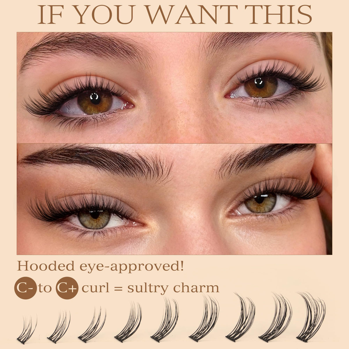 Natural Lash Clusters Wispy Eyelash Clusters C Curl Left&Right Cluster Eyelashes Extensions 180pcs Cluster Lashes DIY Individual Lash Extension Thin Band Cat Eye Lashes by TOOCHUNAG TOOCHUNAG