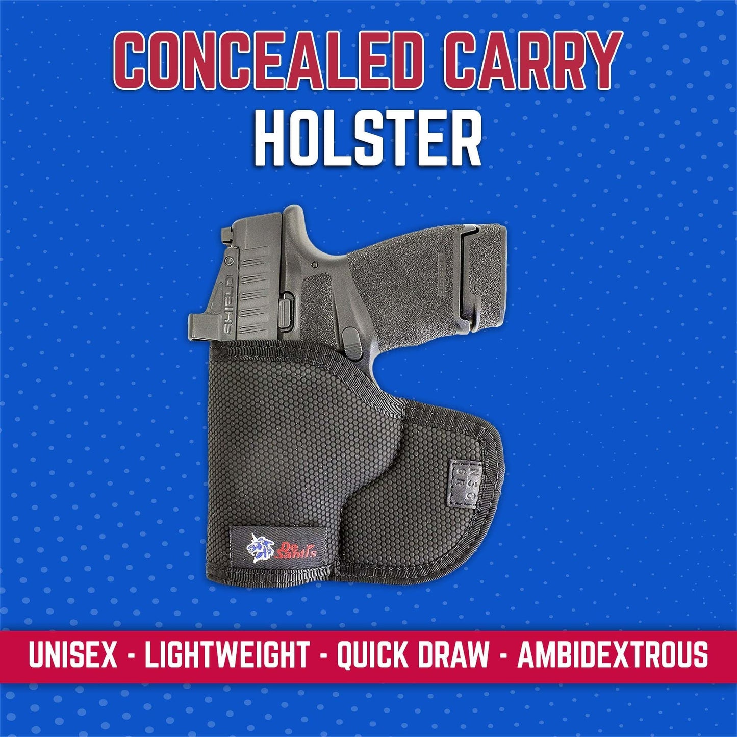 DeSantis Nemesis - Gun Pocket Holsters for Concealed Carry, Concealed Pocket Holster for Pistols, Revolvers, Soft, Designed for Comfort & Discreet Carry, Ambidextrous Gsupps Australia