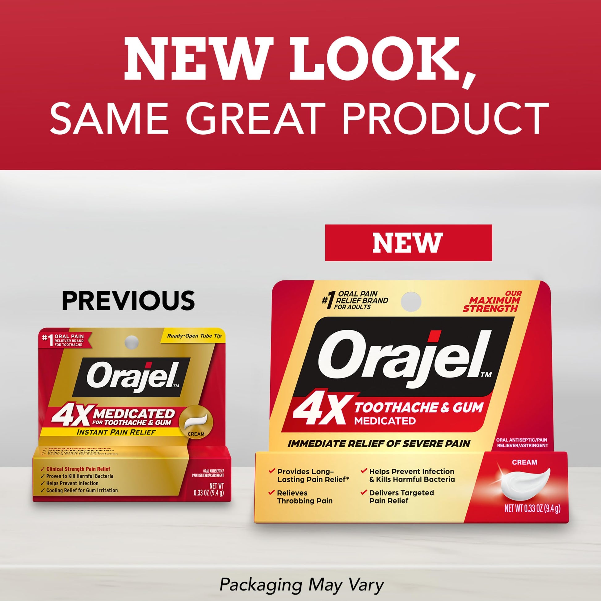 Orajel 4X for Toothache & Gum Pain: Severe Cream Tube 0.33oz- From Oral Pain Relief Brand Orajel buy australia supplements