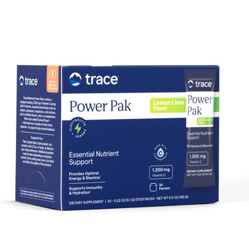 Trace Minerals Power Pak Multivitamin and Multimineral Packets - Electrolyte Support - 1200 mg Vitamin C plus 70+ Trace Minerals - Lemon Lime Flavor - 30 Packets Trace Minerals buy australia supplements