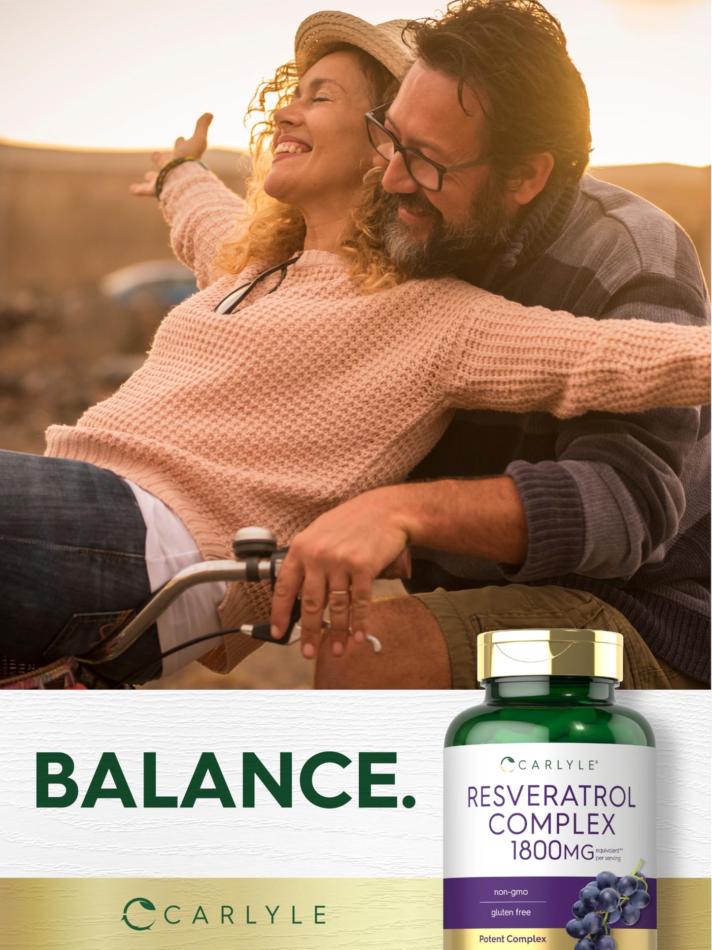 Carlyle Resveratrol Complex - 180 Capsules - Trans Resveratrol Supplement with Grape Seed Extract - Non GMO, Gluten Free Carlyle