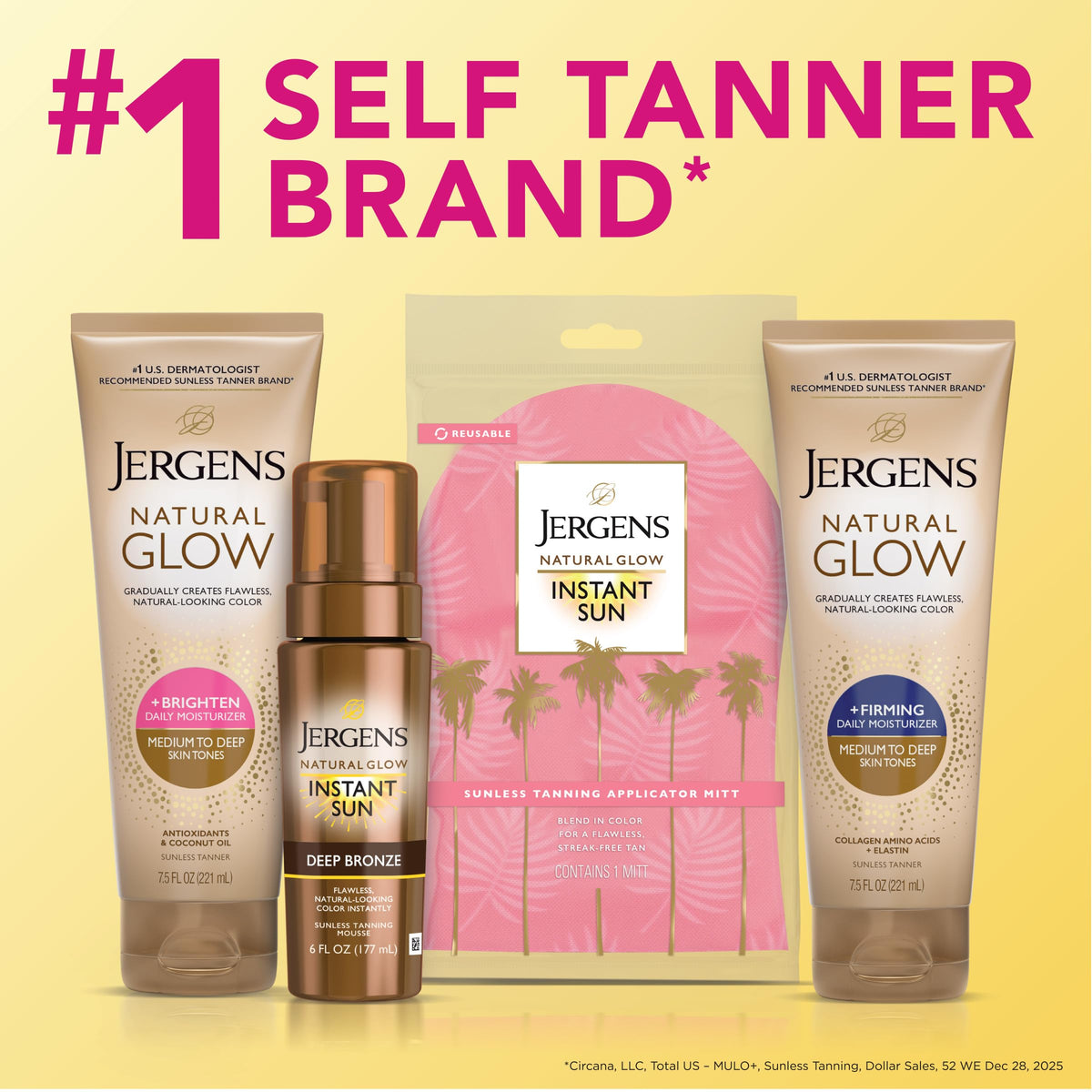 Jergens Natural Glow + Firming Daily Moisturizer Medium to Tan Skin Tones 7.5oz Jergens