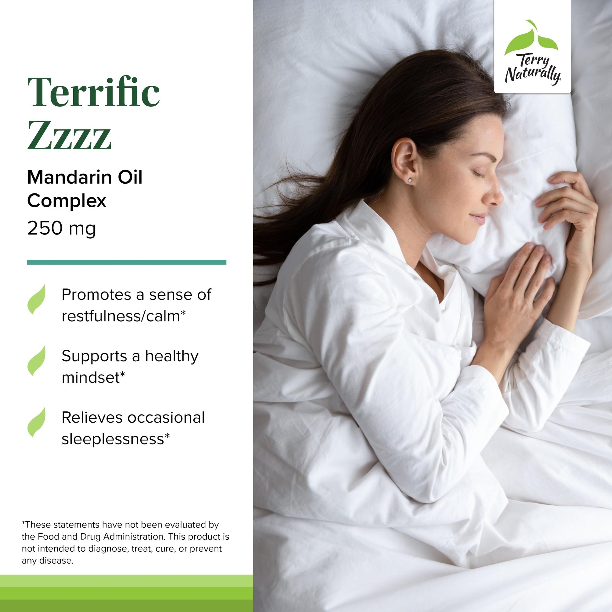 Terry Naturally Terrific Zzzz - Sleep Supplement for Adults - Dietary Supplement with Mandarin, Lemon Balm & Lavender - Non-GMO Relaxation & Sleep Relief Aid - 30 Softgels Terry Naturally buy australia supplements