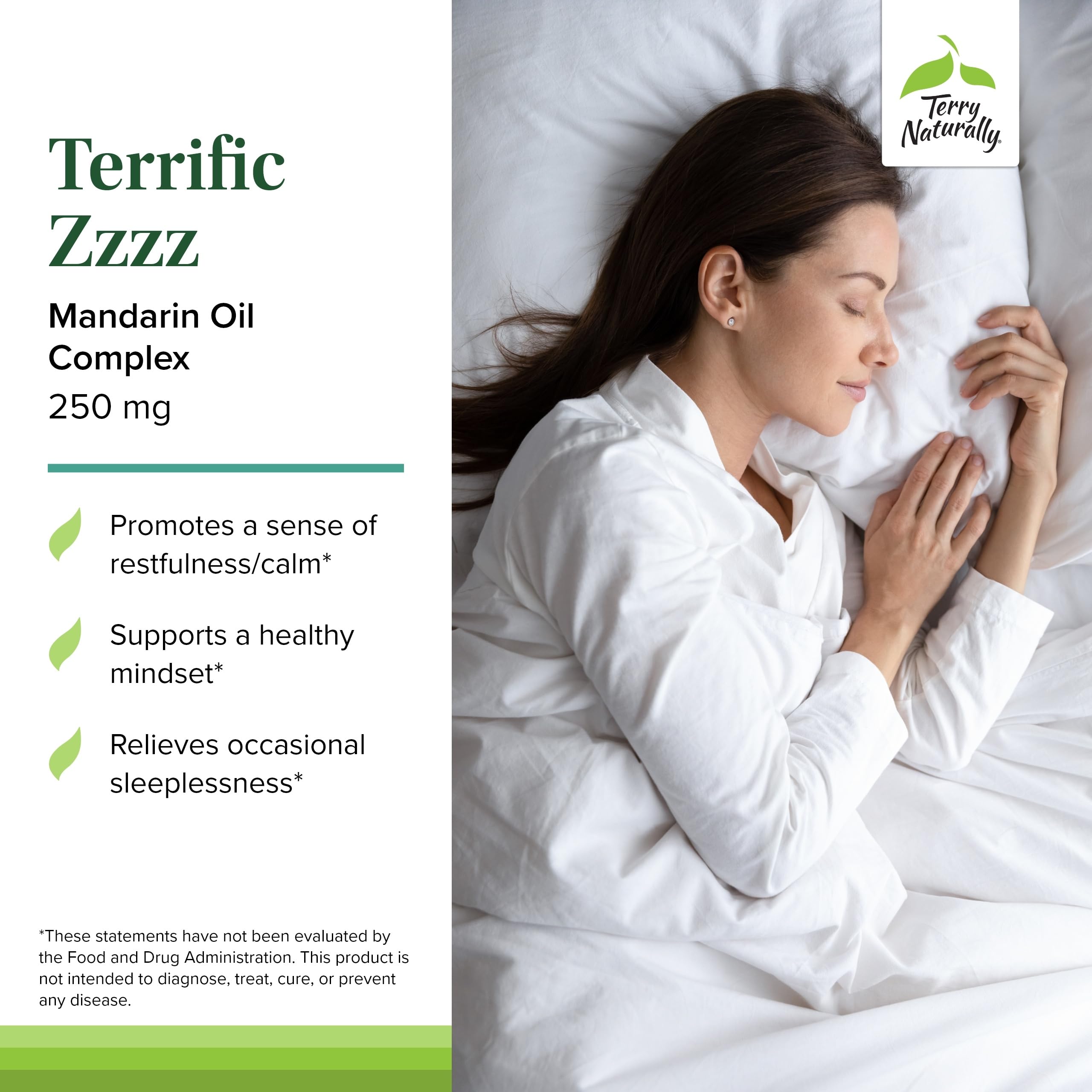 Terry Naturally Terrific Zzzz - Sleep Supplement for Adults - Dietary Supplement with Mandarin, Lemon Balm & Lavender - Non-GMO Relaxation & Sleep Relief Aid - 30 Softgels Terry Naturally buy australia supplements