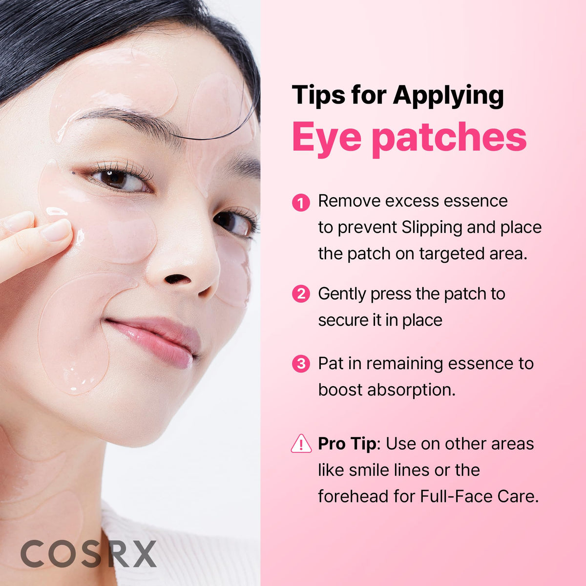 COSRX Pink Peptides Collagen Hydrogel Eye Patch for Puffy Eyes (60) COSRX