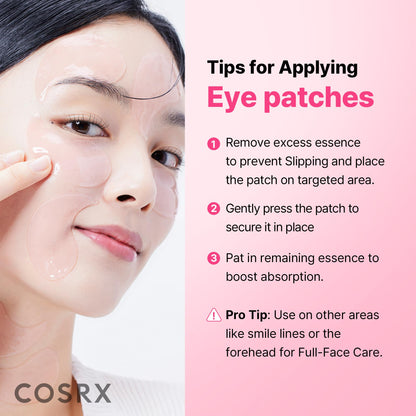 COSRX Pink Peptides Collagen Hydrogel Eye Patch for Puffy Eyes (60) COSRX