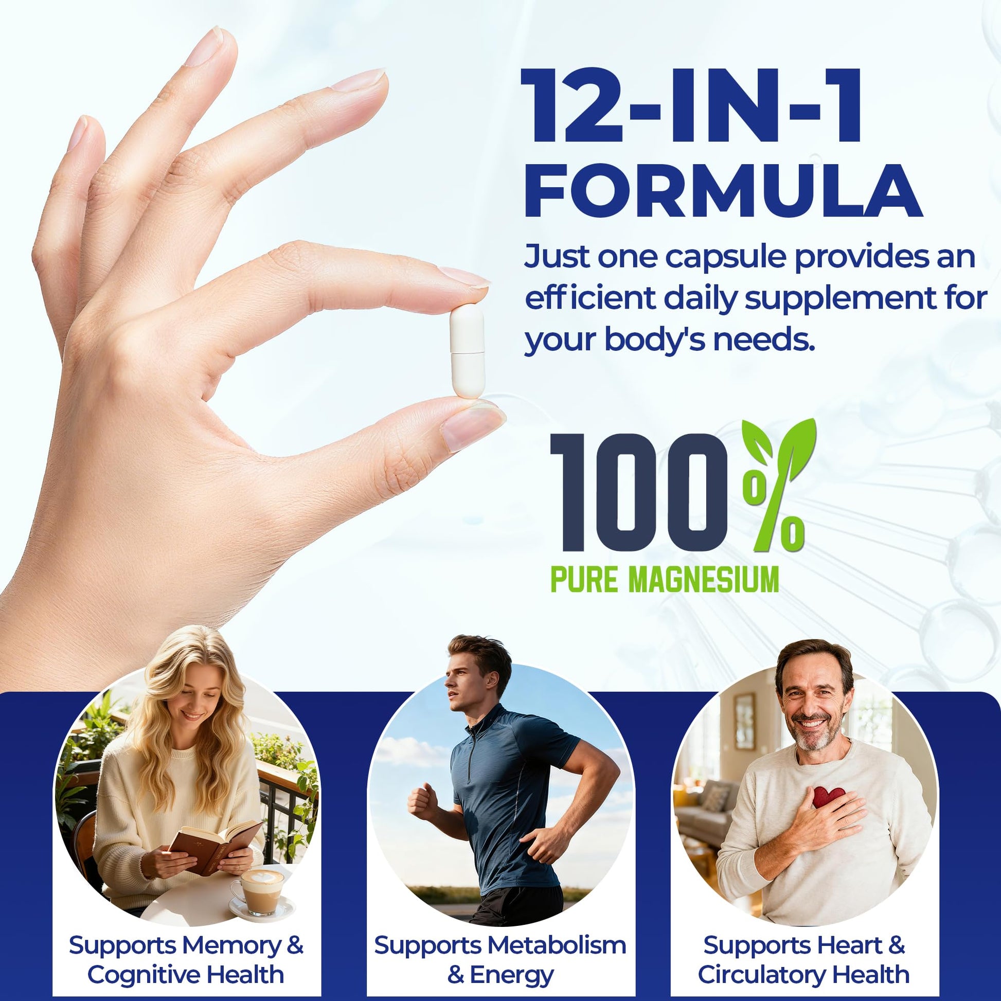 Magnesium Complex 700mg | 12-in-1 High Absorption Supplement | Glycinate, Citrate, Malate, Taurate & More | Sleep Support, Muscle Cramp Relief, Stress, Heart, Bone Vccvaa