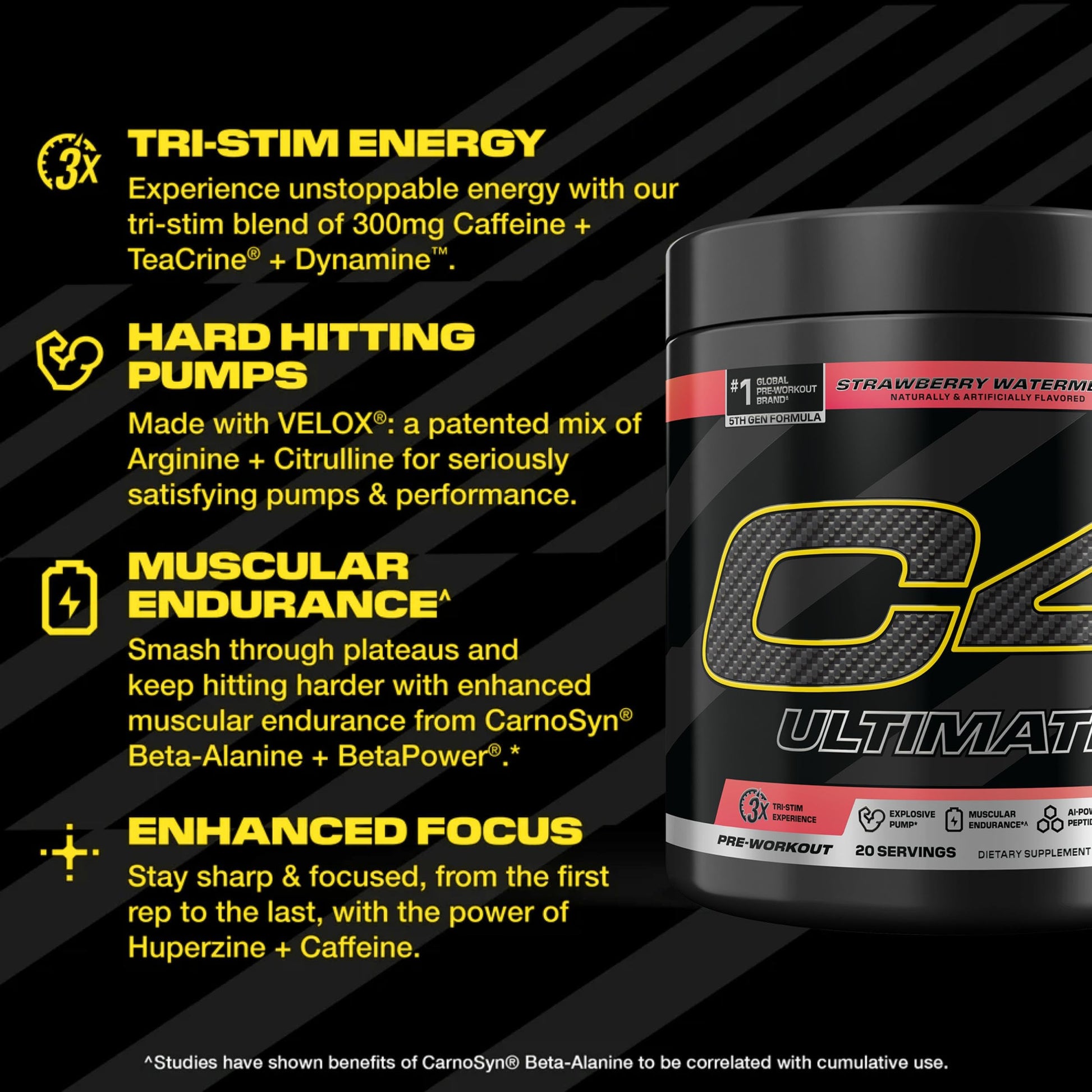 C4 Ultimate Pre Workout Powder Watermelon - Sugar Free Preworkout Energy Supplement for Men & Women - 300mg Caffeine + 3.2g Beta Alanine C4 buy australia supplements