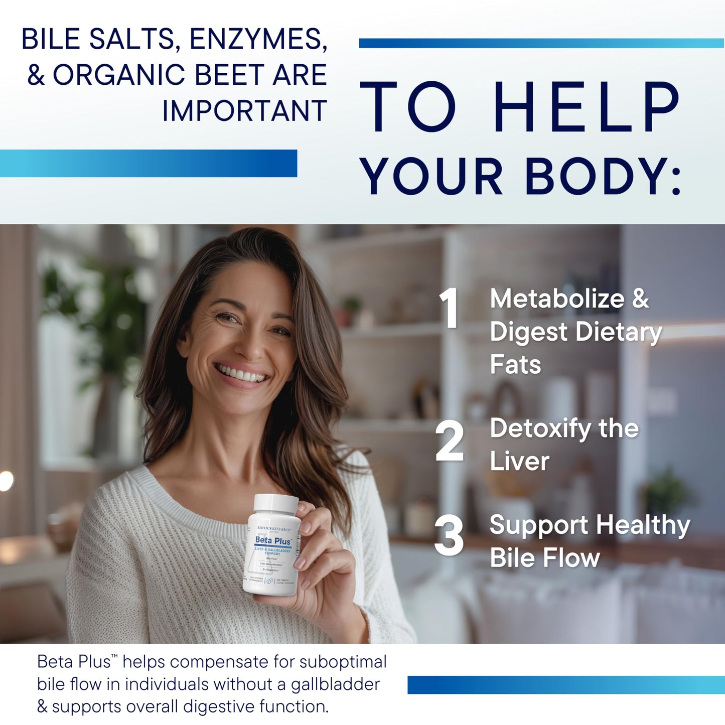 Biotics Research Beta-Plus™ Nutritional Ox Bile Salts Digestive Enzymes Supplement for Bile Production for No Gallbladder-Supports Overall Liver Function, BIOTICS RESEARCH