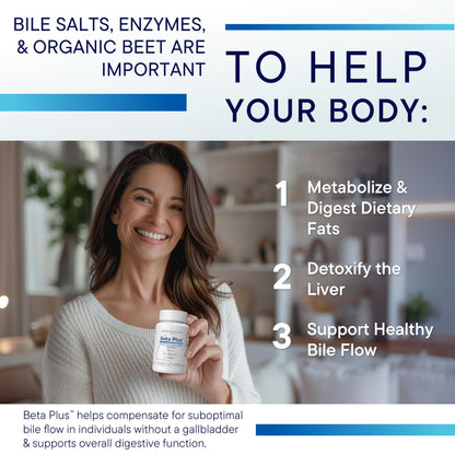 Biotics Research Beta-Plus™ Nutritional Ox Bile Salts Digestive Enzymes Supplement for Bile Production for No Gallbladder-Supports Overall Liver Function, BIOTICS RESEARCH