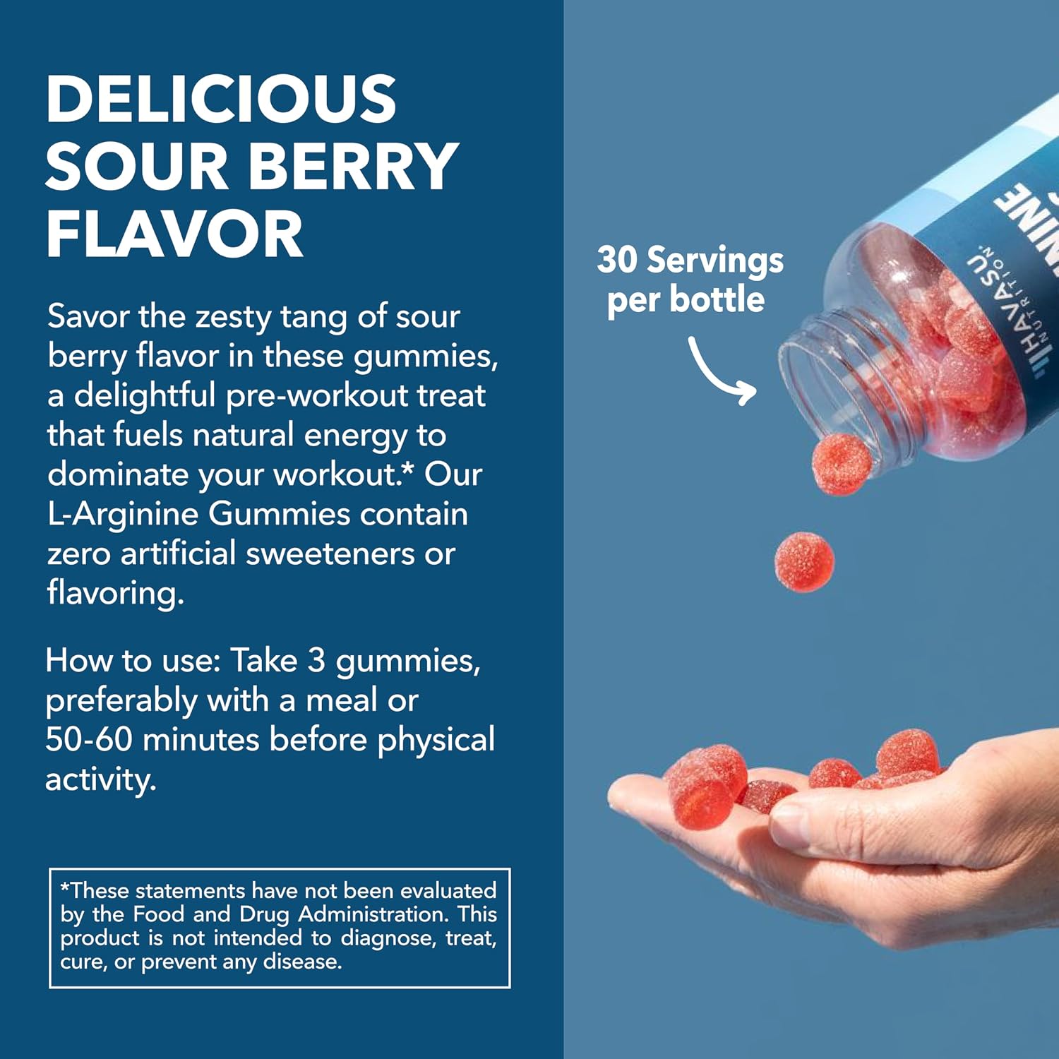 L-Arginine with L-Citrulline and Beet Root Gummies, Sour Berry, 30 Servings | Vegan, Non-GMO Nitric Oxide Supplement for Energy, Endurance, and Recovery Support, Energizing Sour Berry Flavor Gsupps Australia