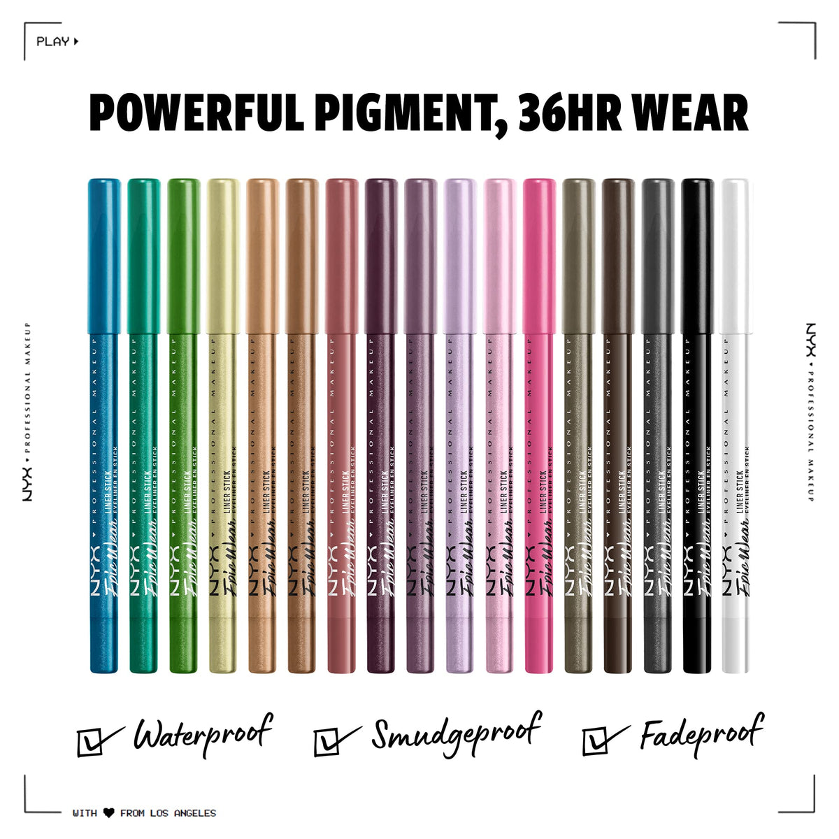 NYX PROFESSIONAL MAKEUP Epic Wear Liner Stick, Long-Lasting Eyeliner Pencil - Pitch Black NYX PROFESSIONAL MAKEUP