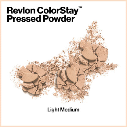 Revlon ColorStay Pressed Powder Face Makeup, Longwearing, Fragrance-Free, Noncomedogenic, 830 Light Medium, 0.3 oz REVLON