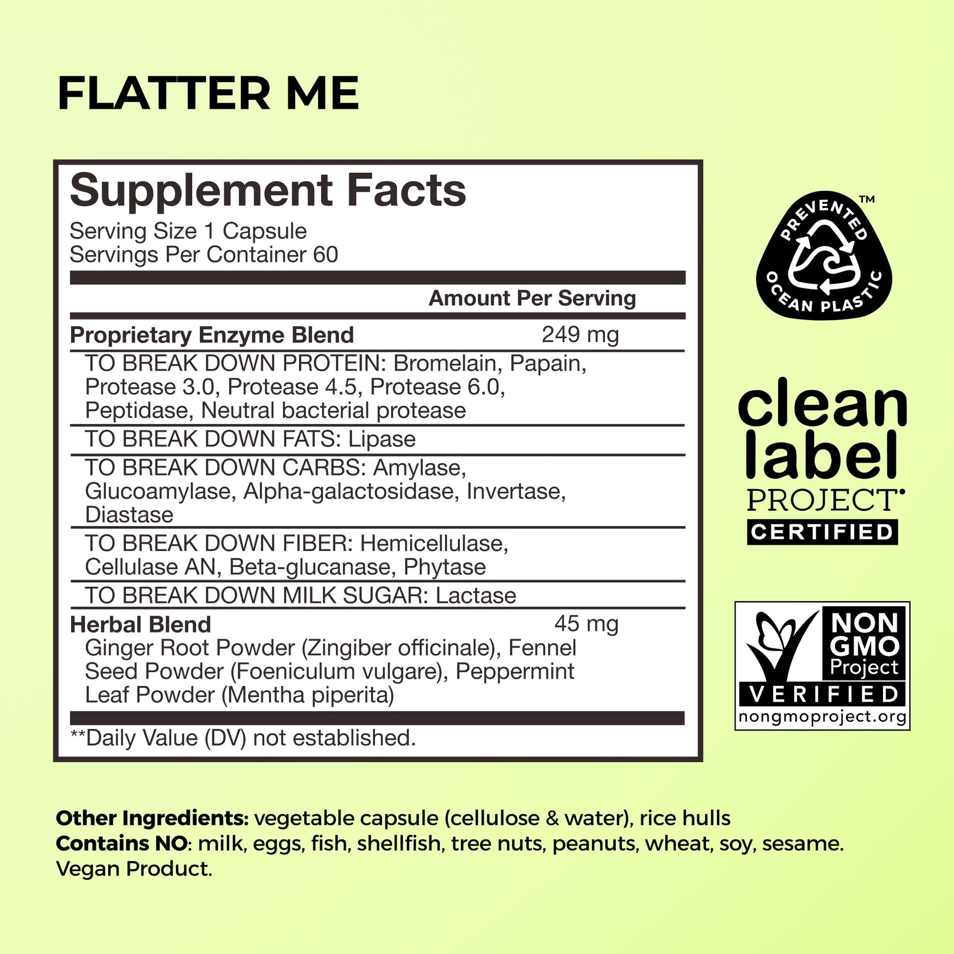 HUM Flatter Me Digestive Enzymes for Women & Men, Digestive Health Bloating Supplement with Ginger & Peppermint Leaf, Fast Acting Anti Bloat Pills Multi Enzyme for Debloating, Vegan, 60 Capsules HUM buy australia supplements