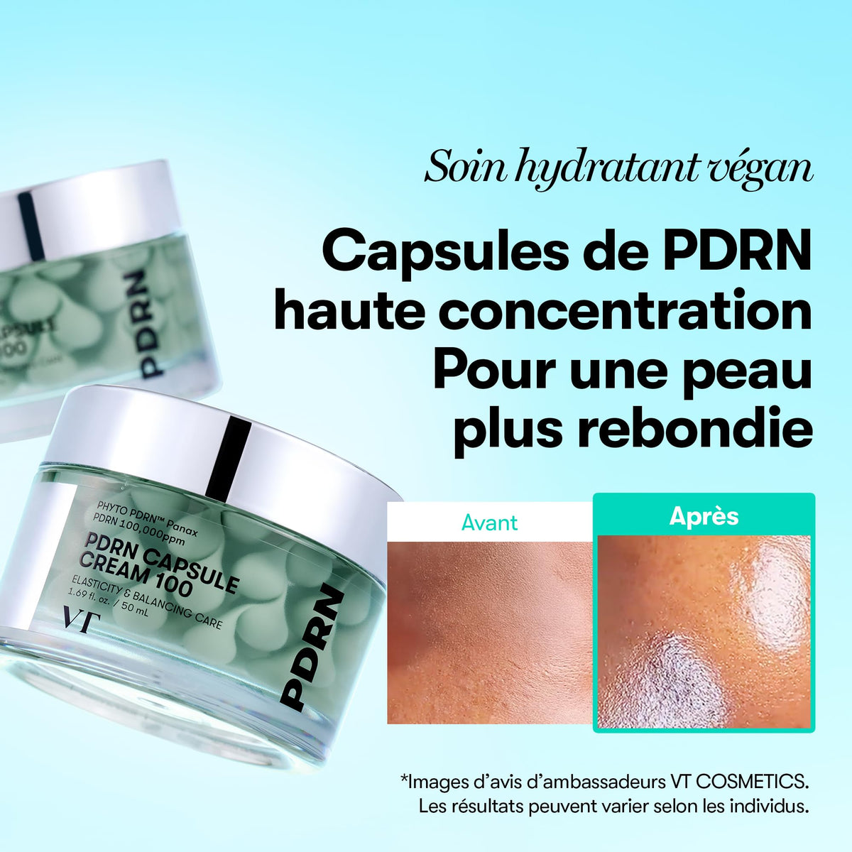 VT COSMETICS PDRN Capsule Cream 100, 1.69 fl. oz. VT COSMETICS