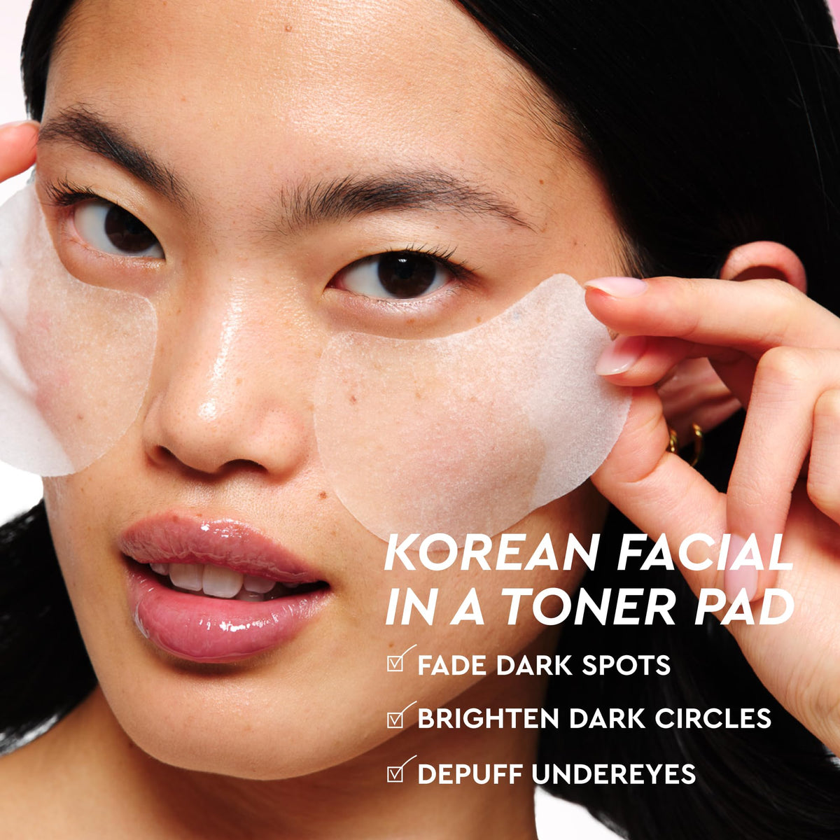Glow Recipe Vitamin C Brightening Toner Pads - Korean Vitamin C Face Pads for Dark Circles Under-Eye and Cheeks - Light Face Exfoliator - Niacinamide, Caffeine, Guava - Fragrance-Free (60 Count) Glow Recipe