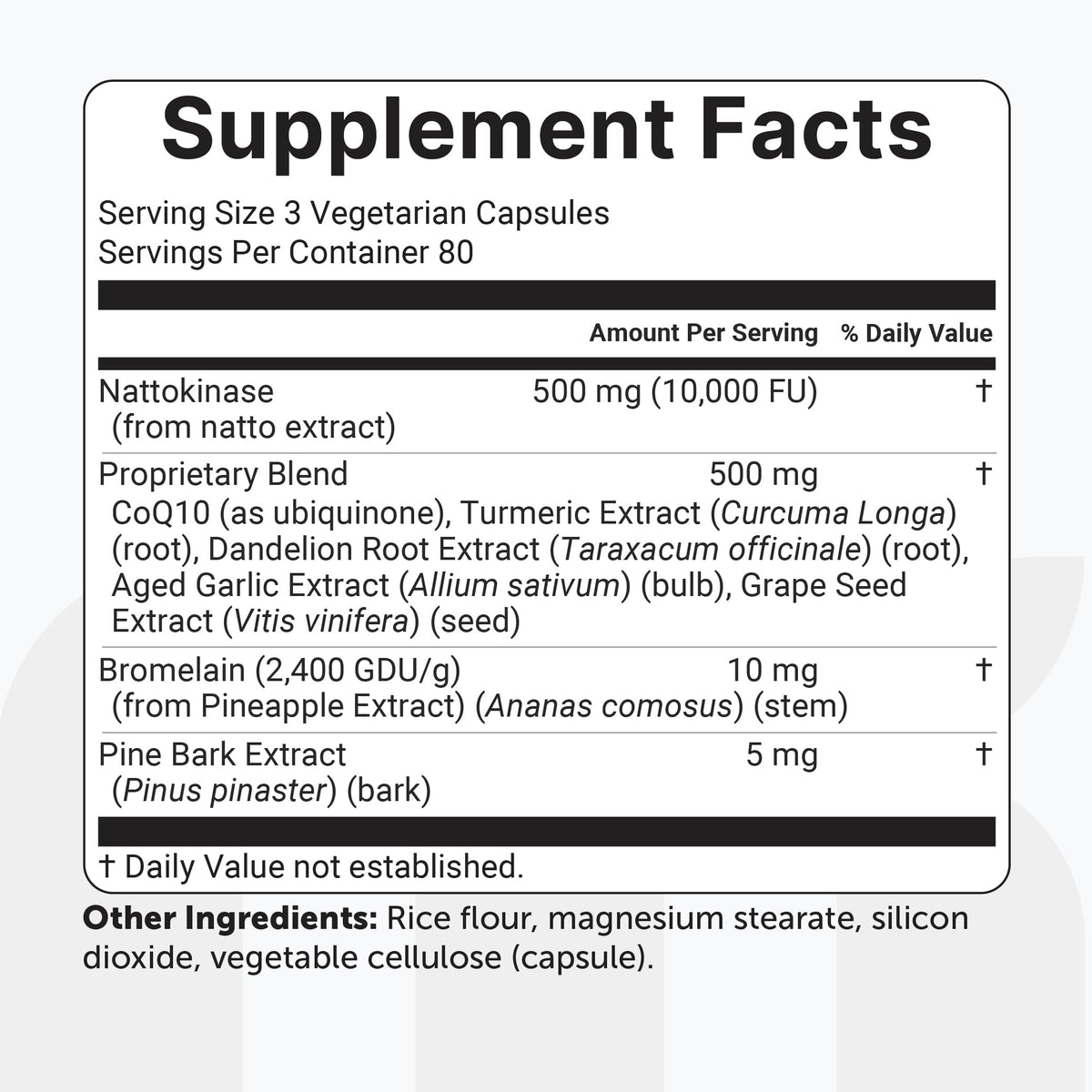 Micro Ingredients Nattokinase 10,000 FU Per Serving (Natural Natto Extract), 240 Vegetarian Capsules | with CoQ10, Turmeric, Aged Garlic & Pine Bark Extract Micro Ingredients