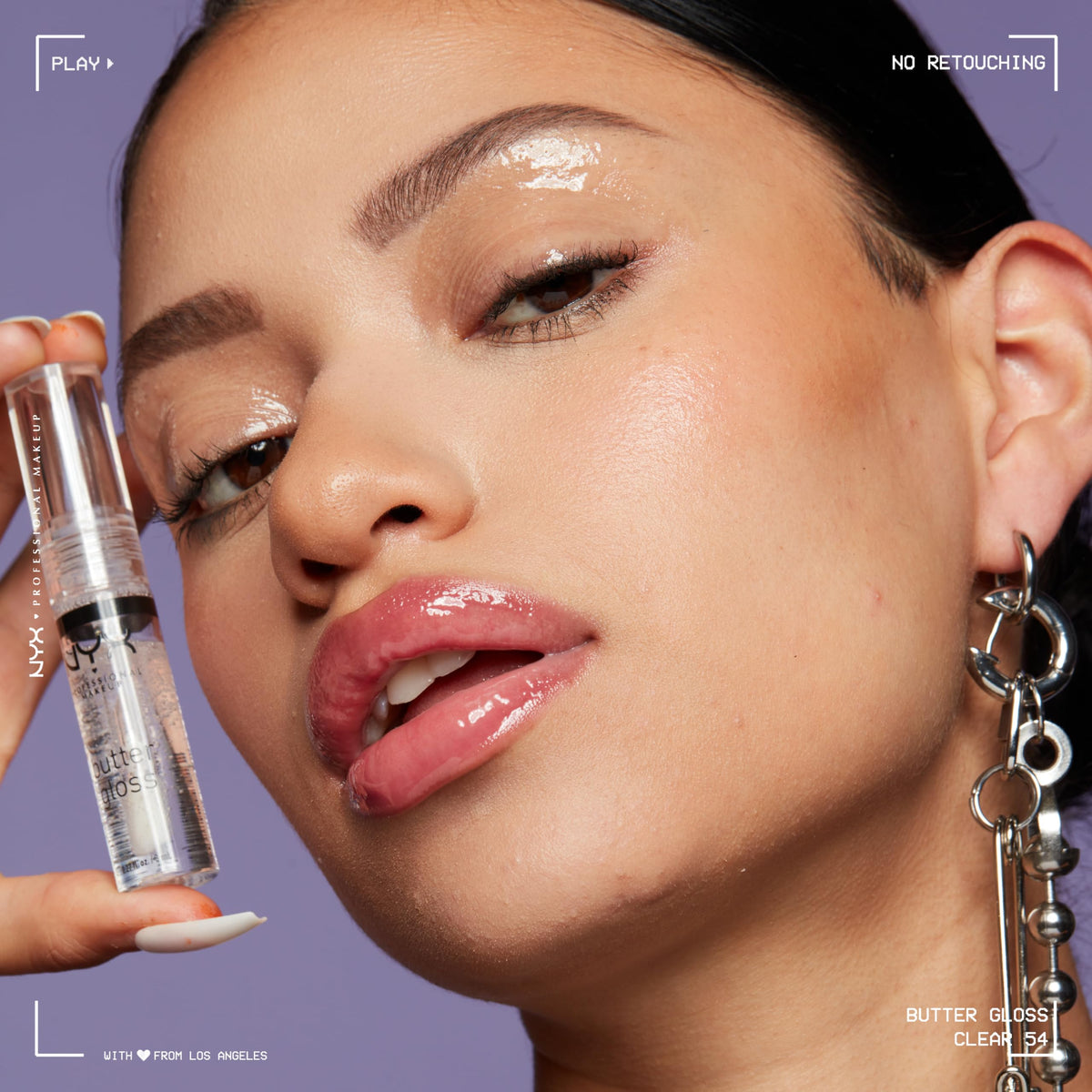 NYX PROFESSIONAL MAKEUP Butter Gloss, Non-Sticky Lip Gloss - Sugar Glass ,Clear NYX PROFESSIONAL MAKEUP