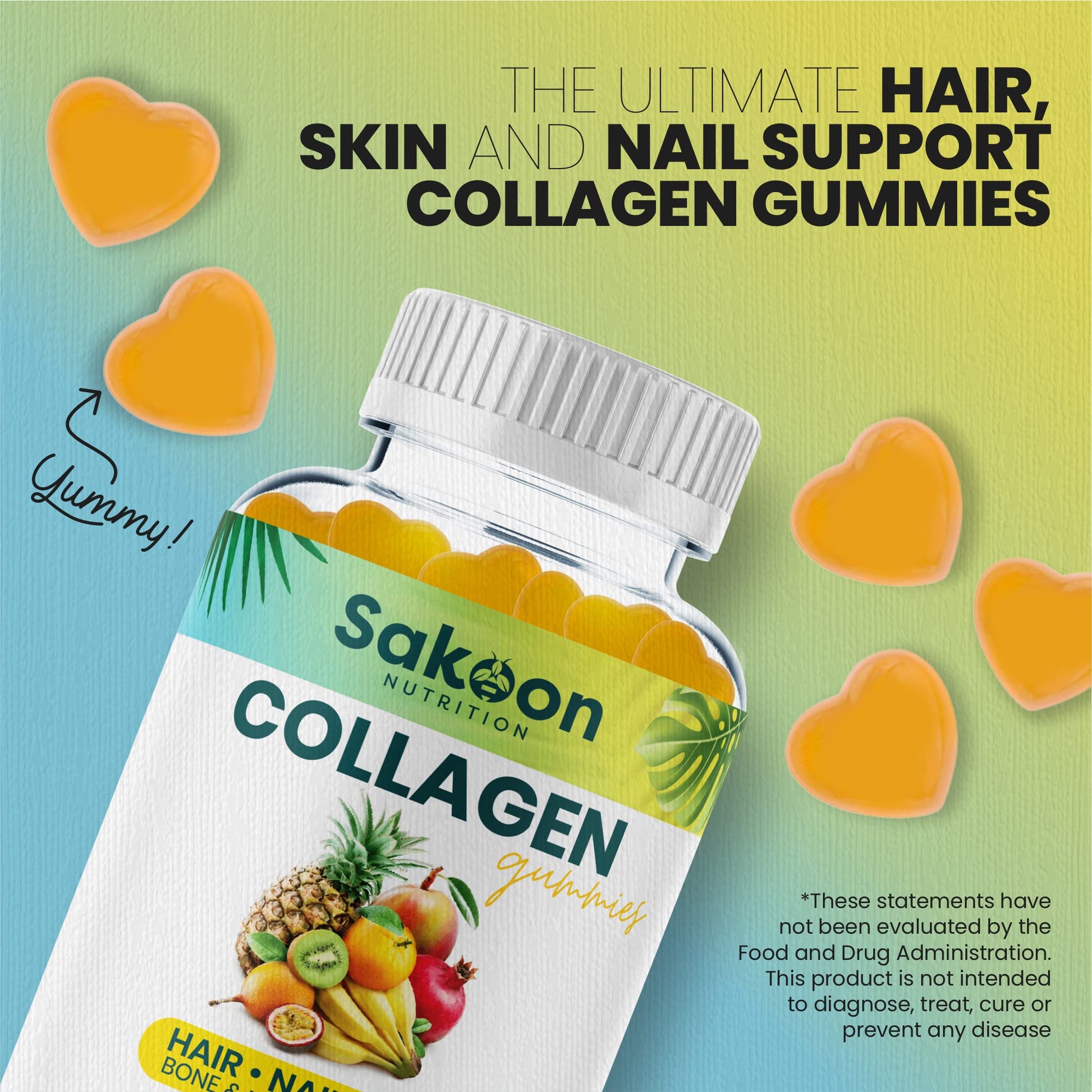 Sakoon nutrition Halal Collagen Gummies for Women and Men - Anti Aging, Hair Growth, Skin Care & Strong Nails Protein Collagen Supplements - Non-GMO, Gluten Free - Made in USA Sakoon nutrition buy australia supplements