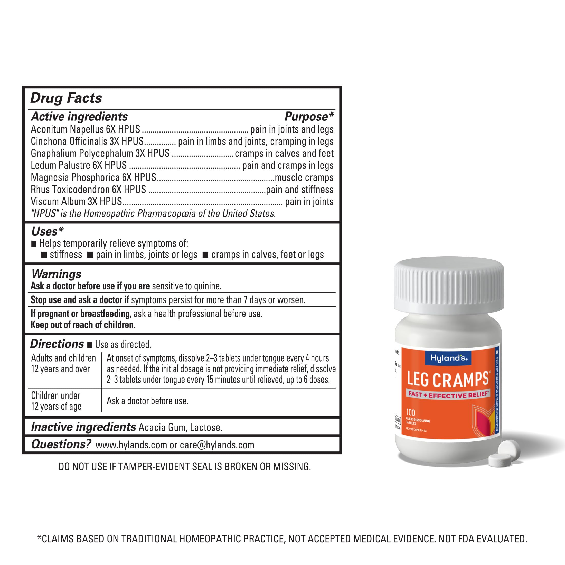 Hyland's Leg Cramps, Relief of Leg, Calf, Charley Horses, and Foot Cramps, 100 Quick-Dissolving Tablets Hyland's buy australia supplements