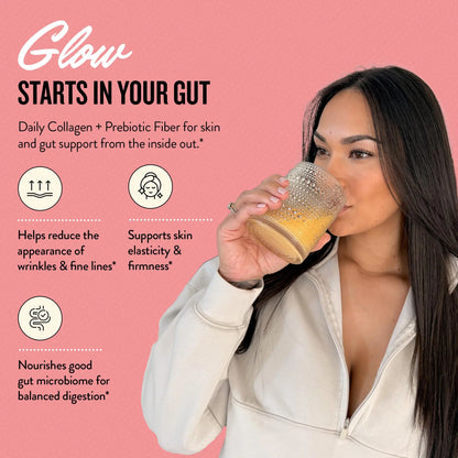 Legendairy Milk She’s Glowing Collagen Peptides Powder with Prebiotic Fiber, Tropical Drink Mix Supplement for Women, Legendairy Milk