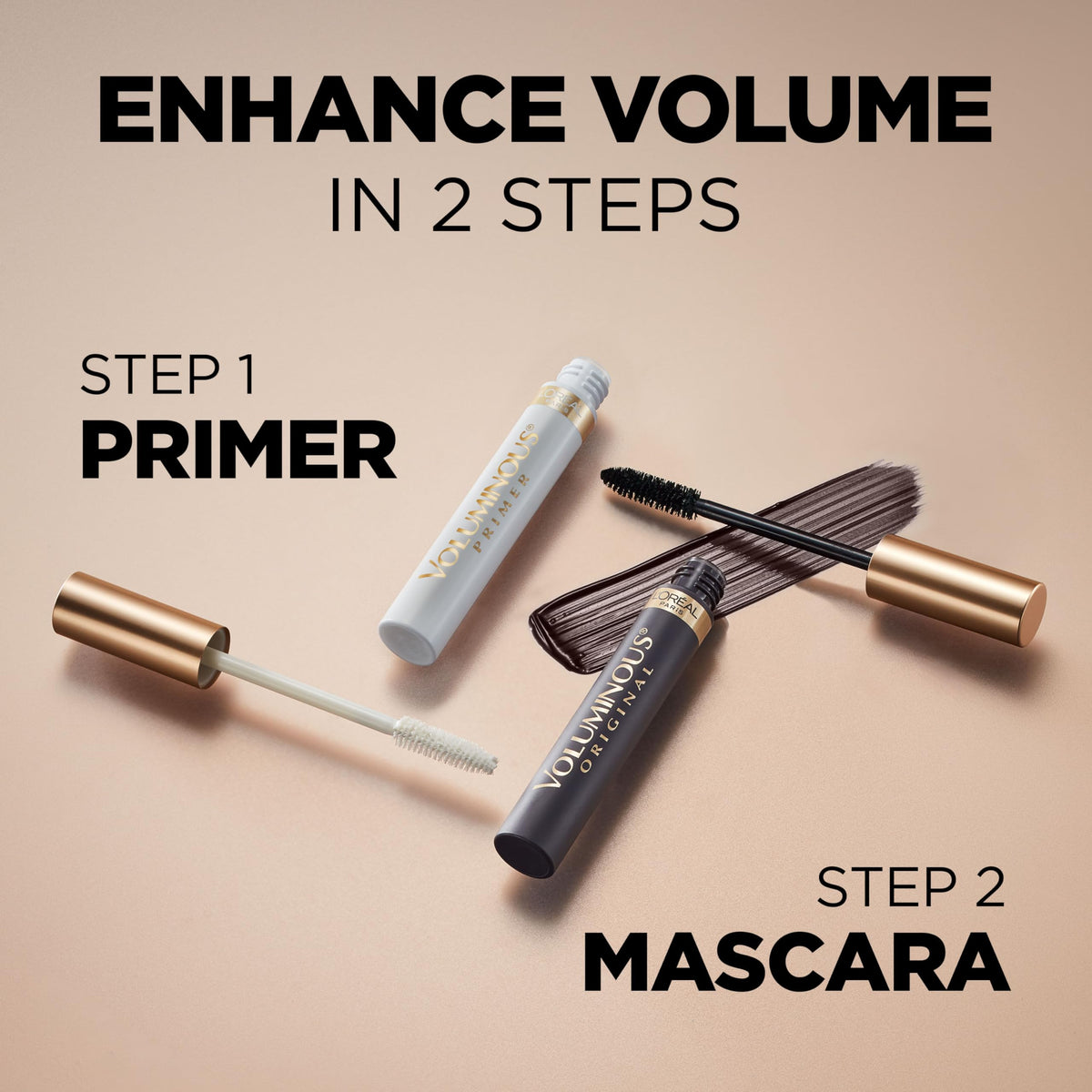 L'Oreal Paris Voluminous Lash Boosting Conditioning Primer Mascara, White Primer, 0.24 Fl Oz., 2 Count L'Oreal Paris