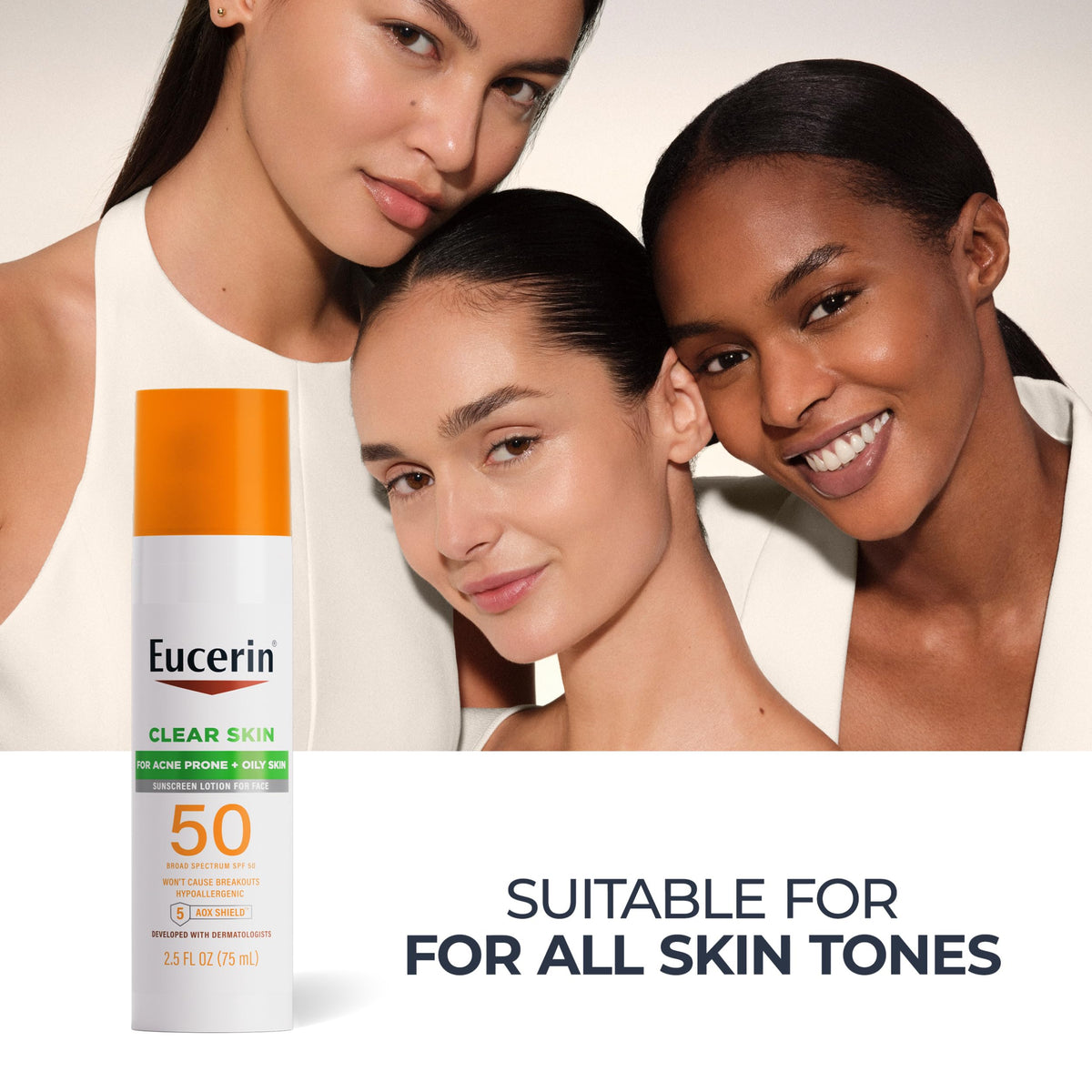 Eucerin Clear Skin Face Sunscreen Lotion, SPF 50, 2.5 FL OZ Eucerin