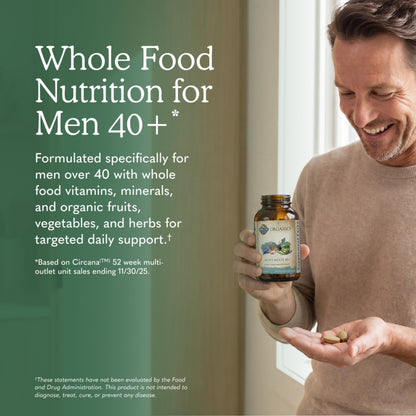 Garden of Life Organics Men's 40+ Multivitamin with Prostate Support, B12 & Vitamins – Vegan Daily Whole Food Multivitamin, Non-GMO, Certified Organic, 60 Tablets Gsupps Australia