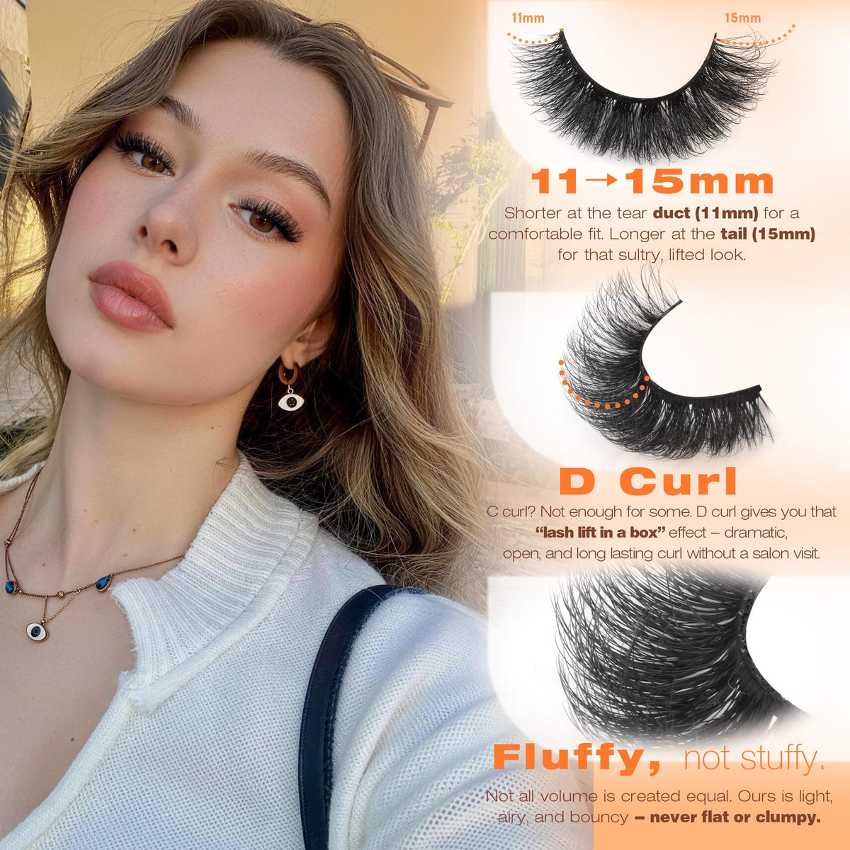 Short Lashes Natural Look False Eyelashes Thick Volume Faux Mink Lashes Pack Wispy Strip Fake Eyelashes Cat Eye Lashes that Look Like Extensions 14 Pairs ALICROWN HAIR