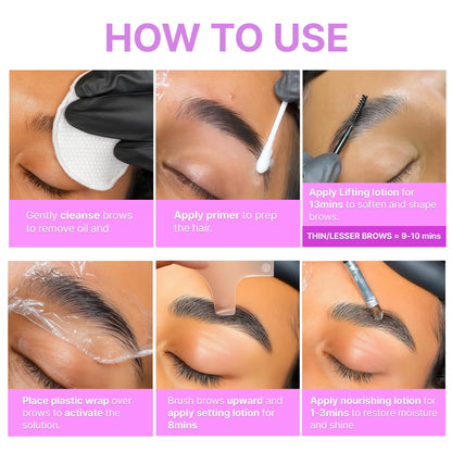 At Home Brow Lamination Kit - DIY Eyebrow Lamination Kit Professional Eye Brow Perm Kit Instant DIY Eyebrow Lift Kit for Fuller Thicker Brows Lasts For Upto 8 Weeks CLIONE PRIME