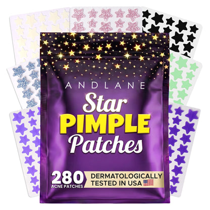 280Pcs Star Pimple Patches for Face - Cute Pimple Patches Stars Zit Sticker Andlane