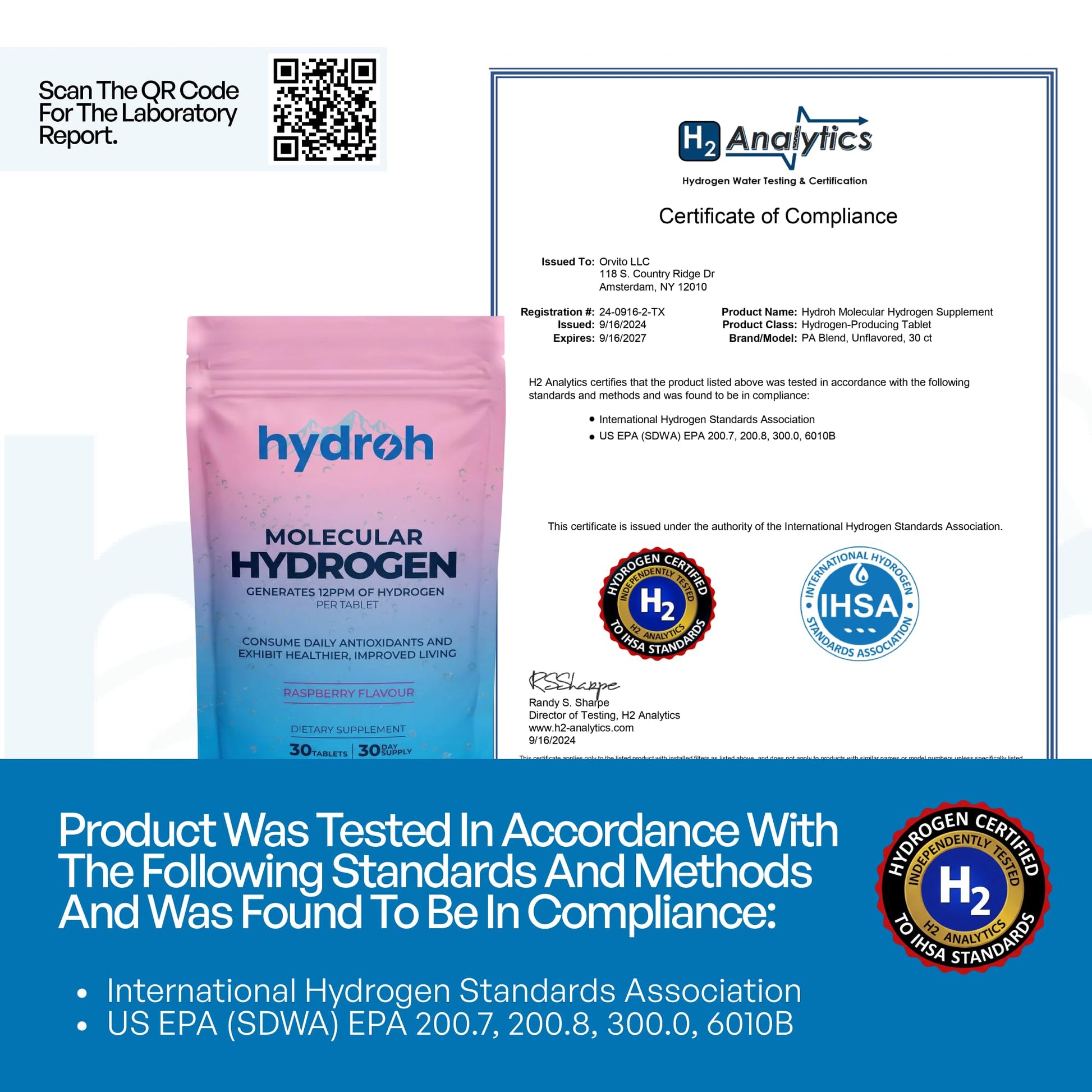 Hydrogen Water Tablets, Molecular Hydrogen Tablets for Drinking Water, Antioxidant-Rich, Supports Brain Energy & Health - Quick-Dissolving - Raspberry H2 Tabs hydroh buy australia supplements